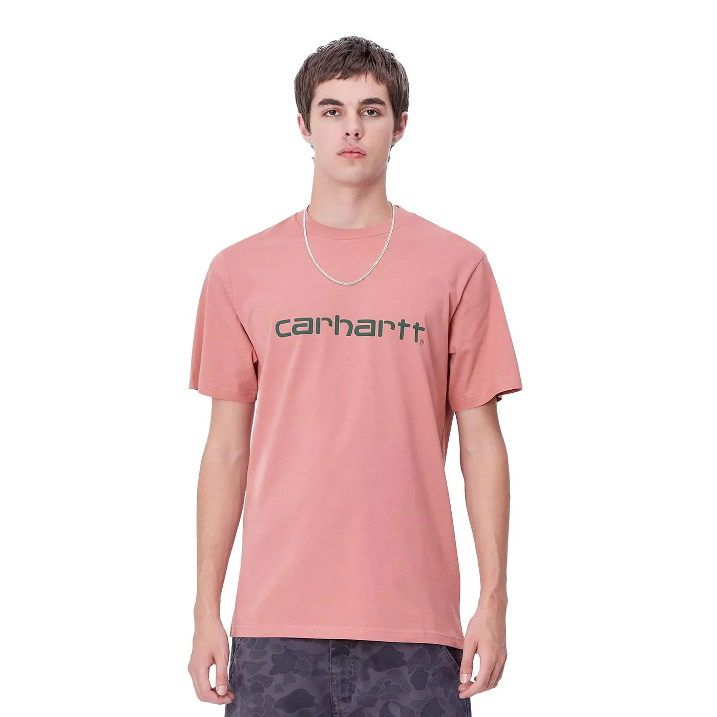 Carhartt WIP S/S Script T-Shirt Dusty Rose/Sycamore Tree