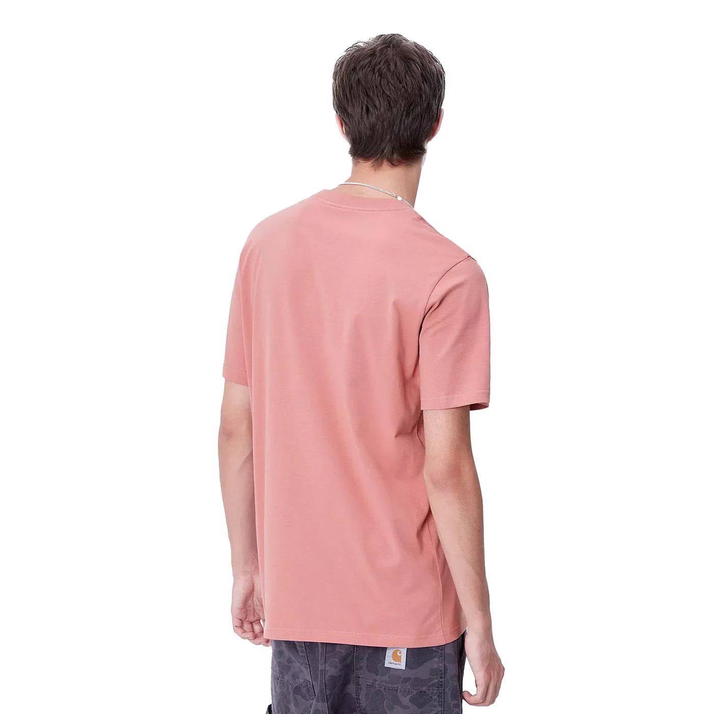 Carhartt WIP S/S Script T-Shirt Dusty Rose/Sycamore Tree - Image 2