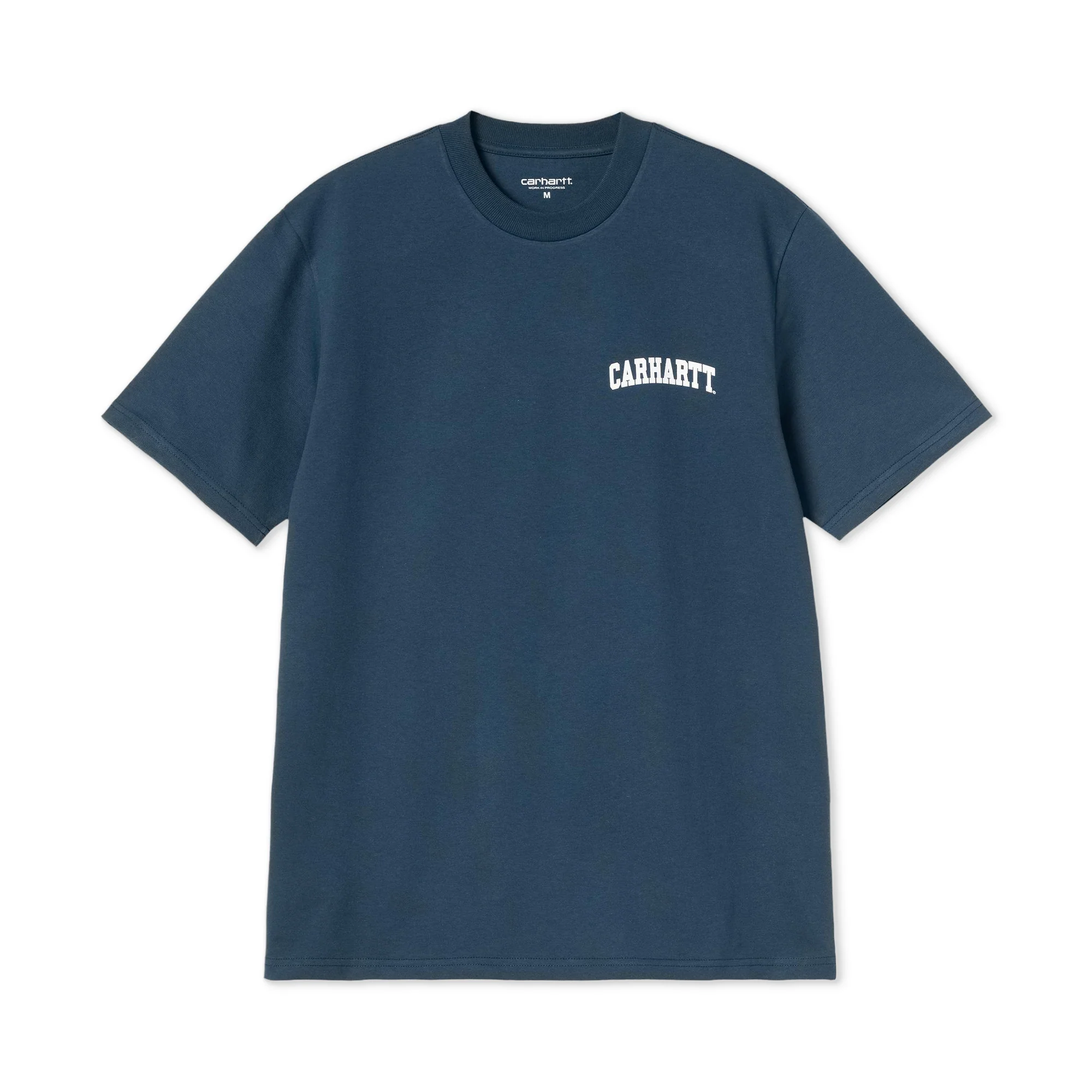 Carhartt WIP S/S University Script T-Shirt Blue River/White