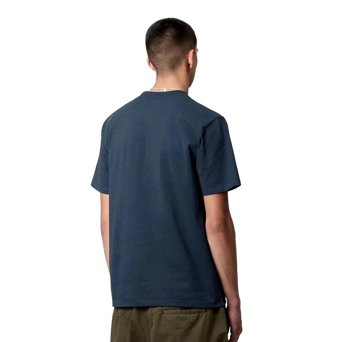 Carhartt WIP S/S University Script T-Shirt Ink/White - Image 2
