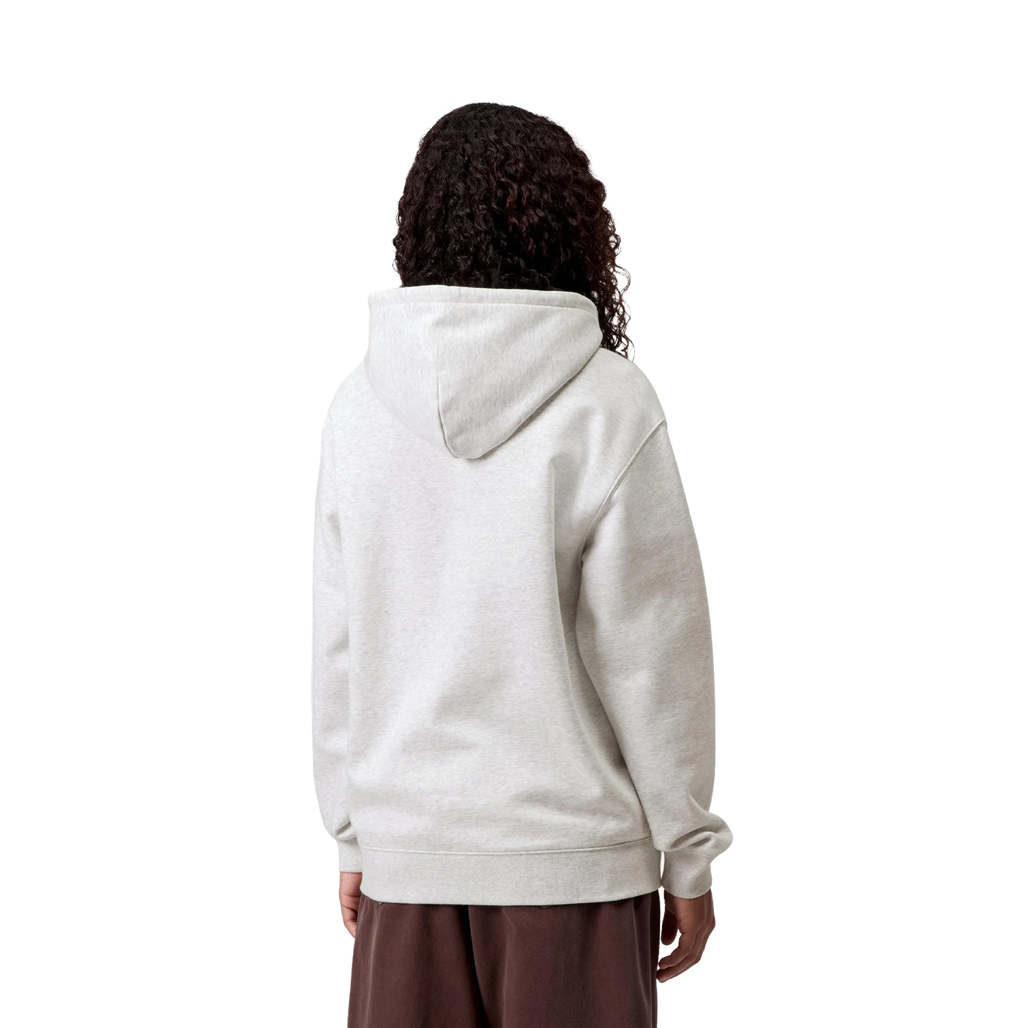 Carhartt WIP W Hooded Carhartt Sweat Ash Heather/Salt - Image 2