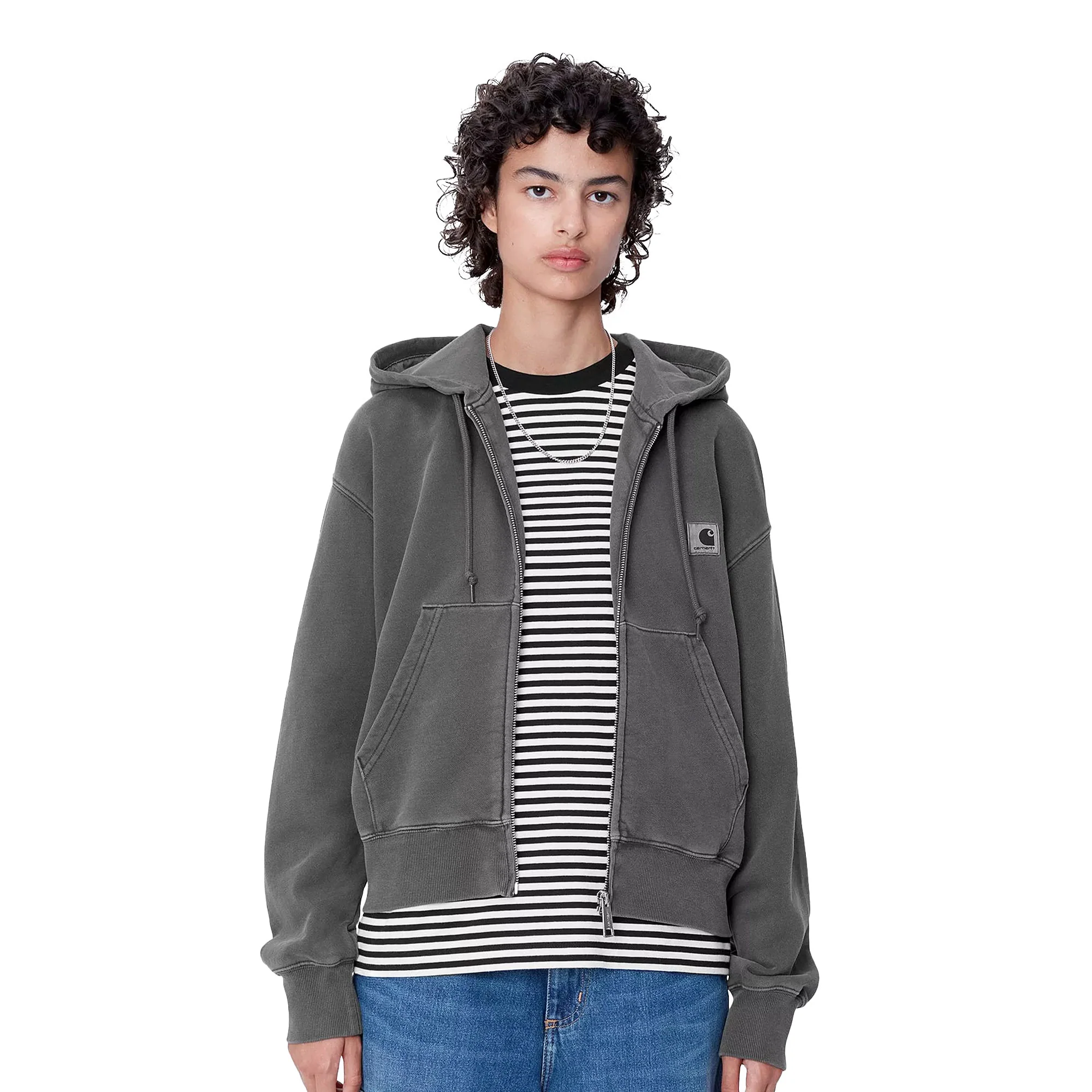 Carhartt WIP W Hooded Nelson Jacket Graphite garment dyed - Image 2
