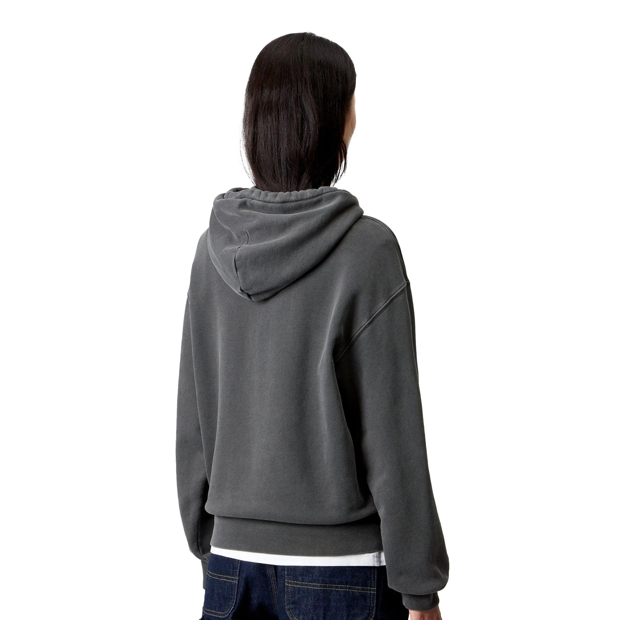 Carhartt WIP W Hooded Nelson Sweat Black garment dyed - Image 2