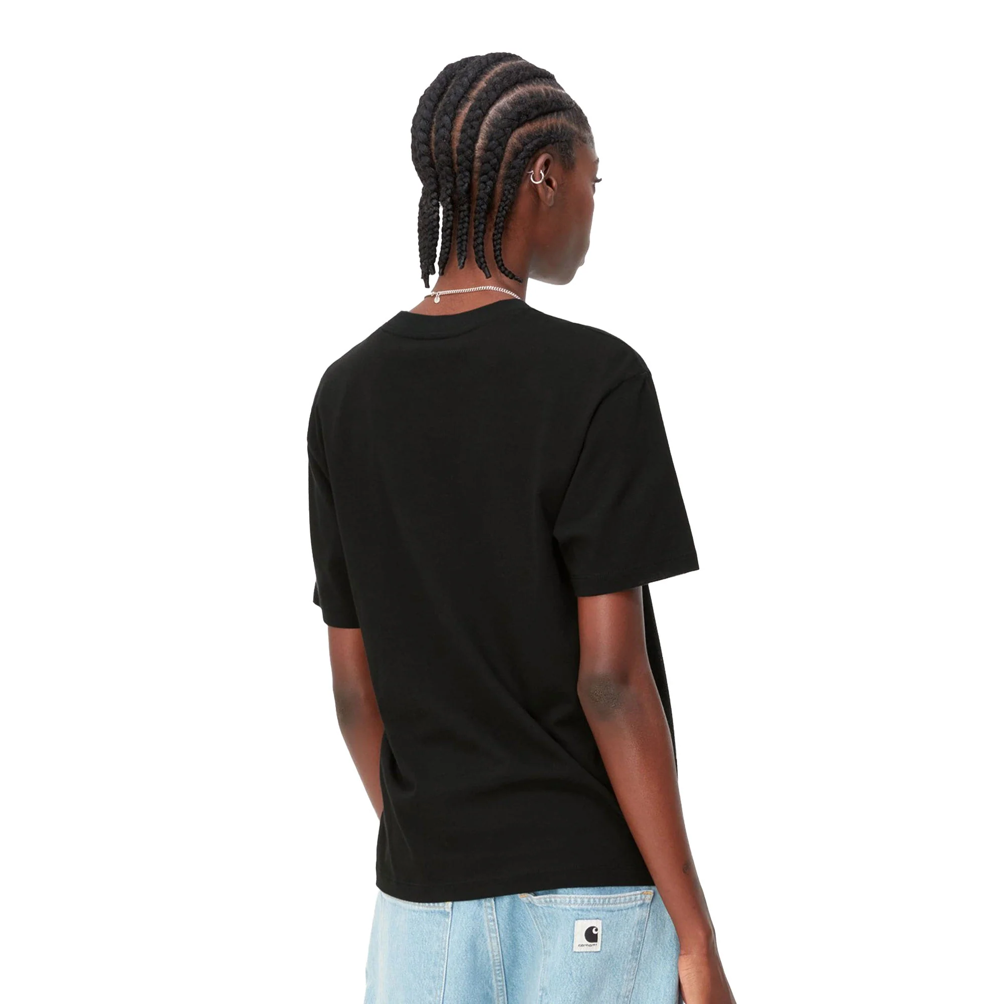 Carhartt WIP W S/S Script Embroidery T-Shirt Black/White - Image 2