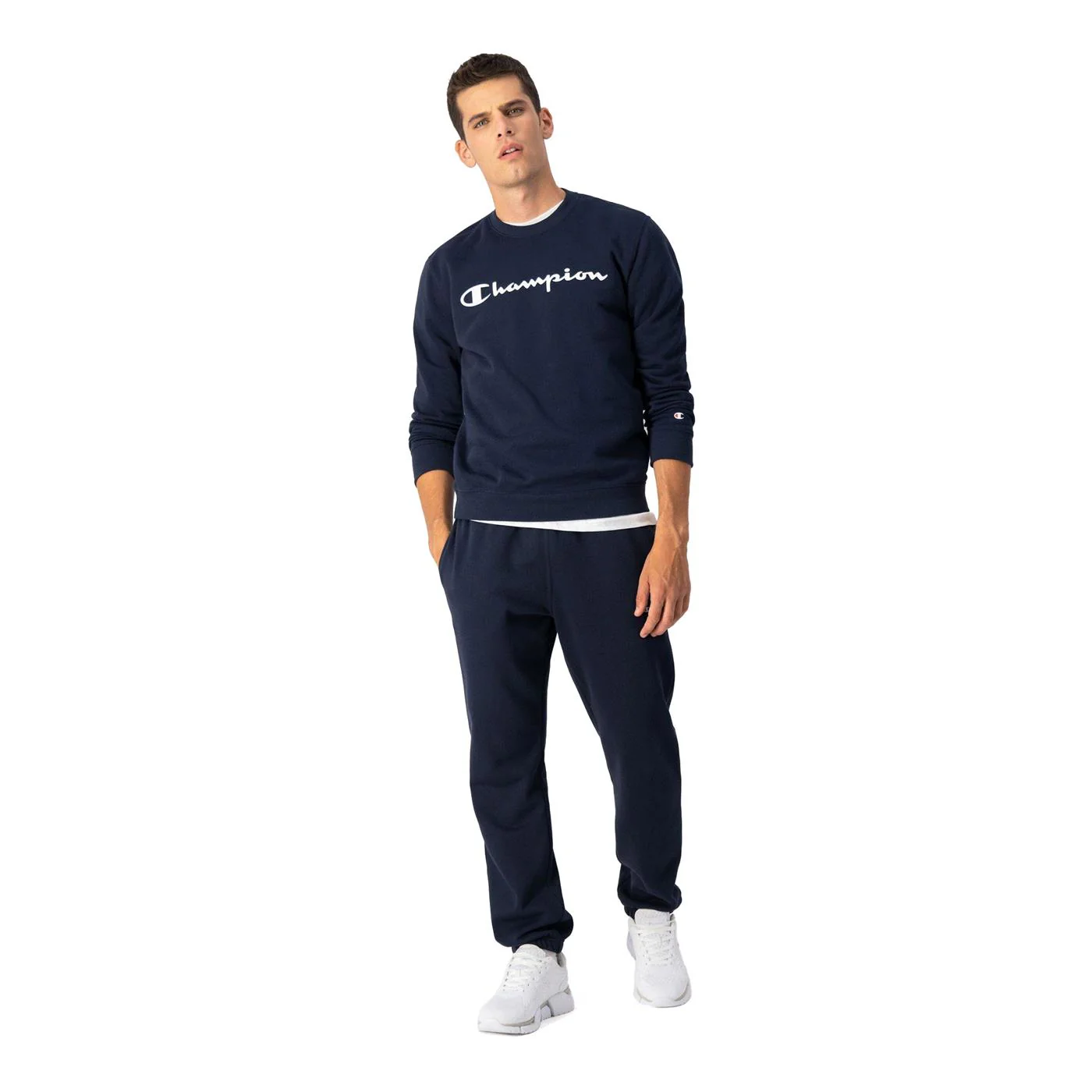 Champion Crewneck Sweatshirt Navy - Image 3