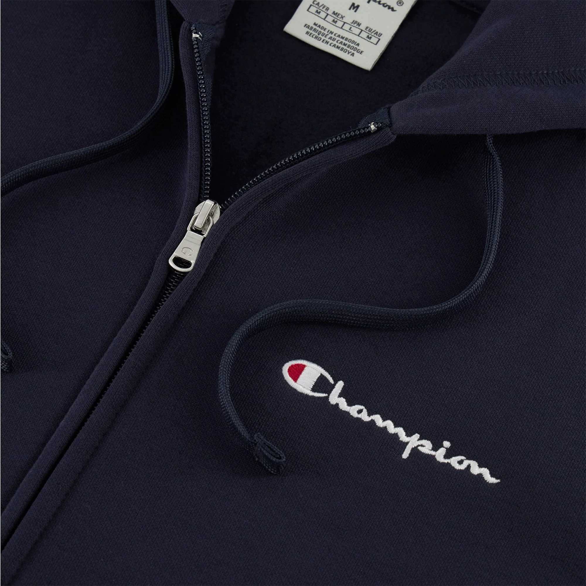 Champion Full Zip Hoodie Sweatshirt Navy - Image 4