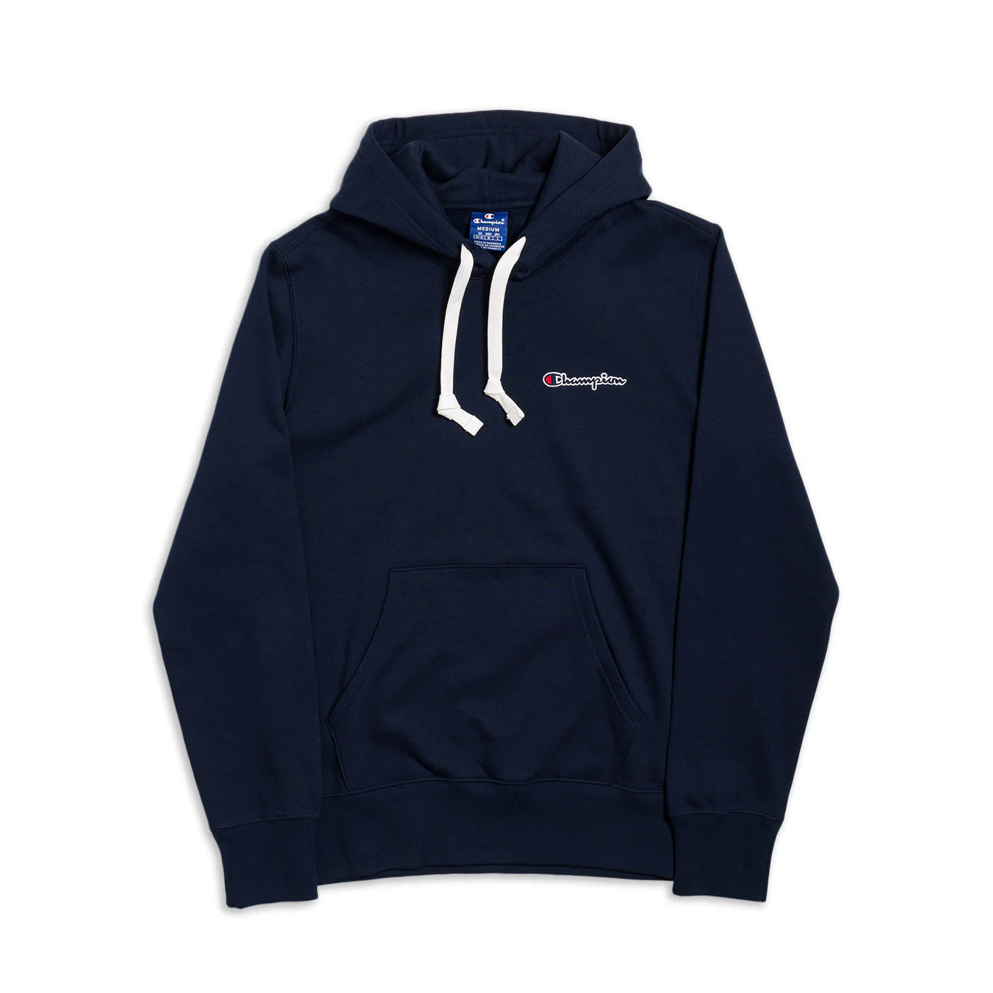Champion Rochester Small Script Logo Fleece Hoodie Navy