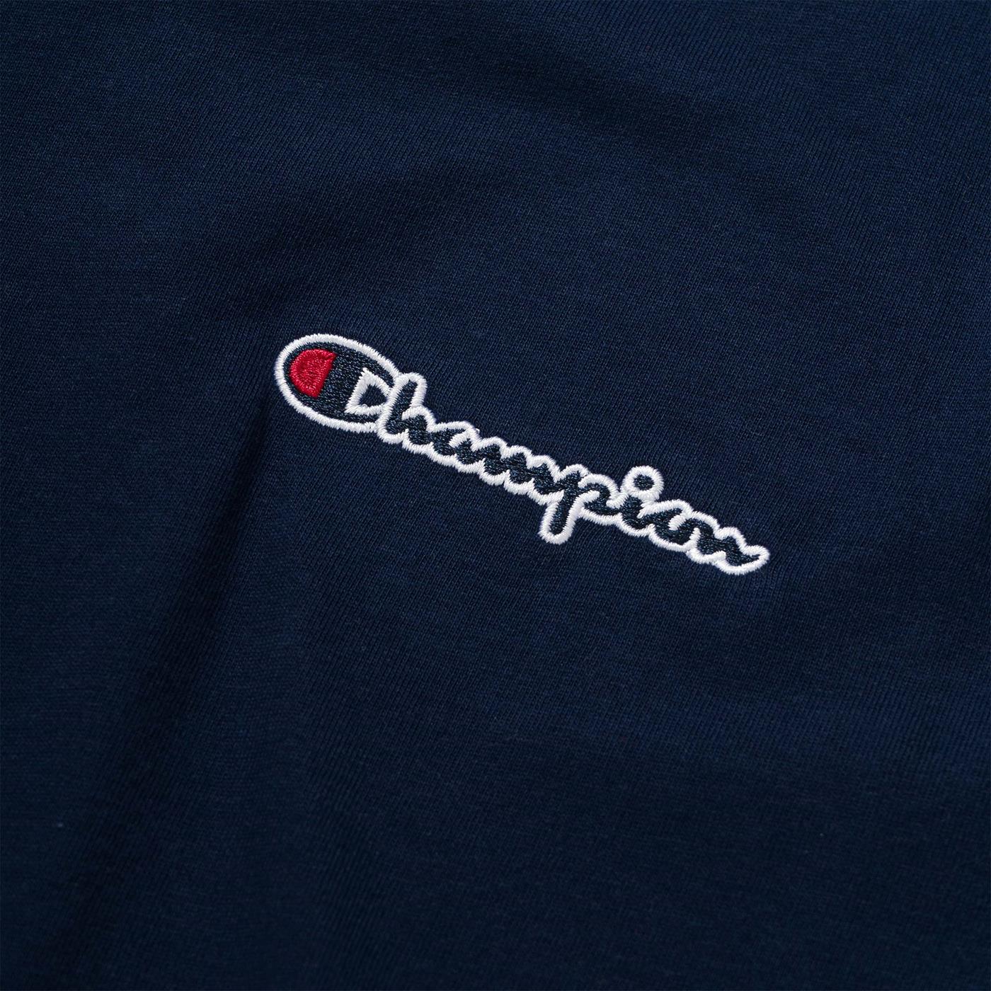 Champion Rochester Small Script Logo T-Shirt Navy - Image 2