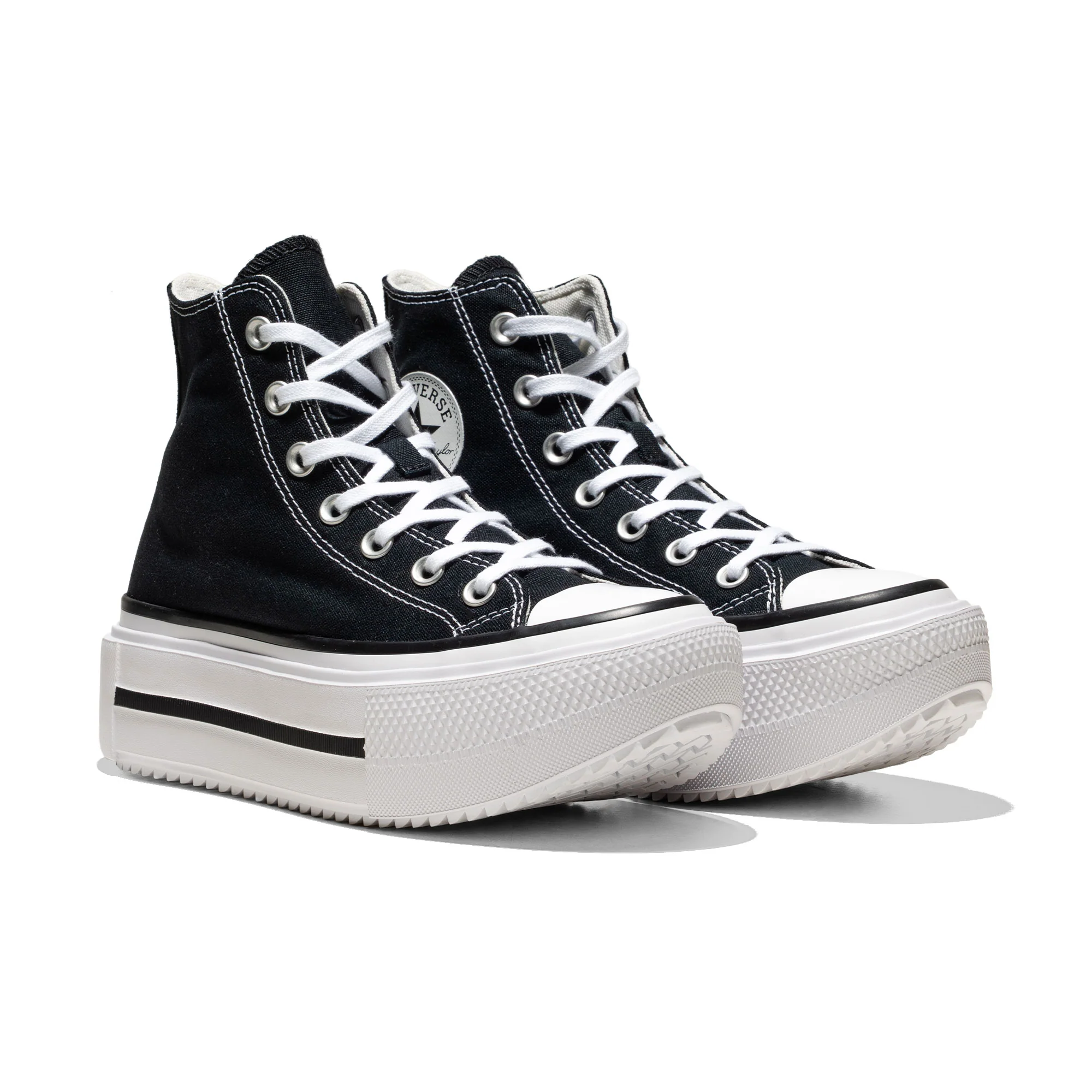Converse Chuck Taylor All Star Lift Double Stack Hi Black/Wh - Image 2