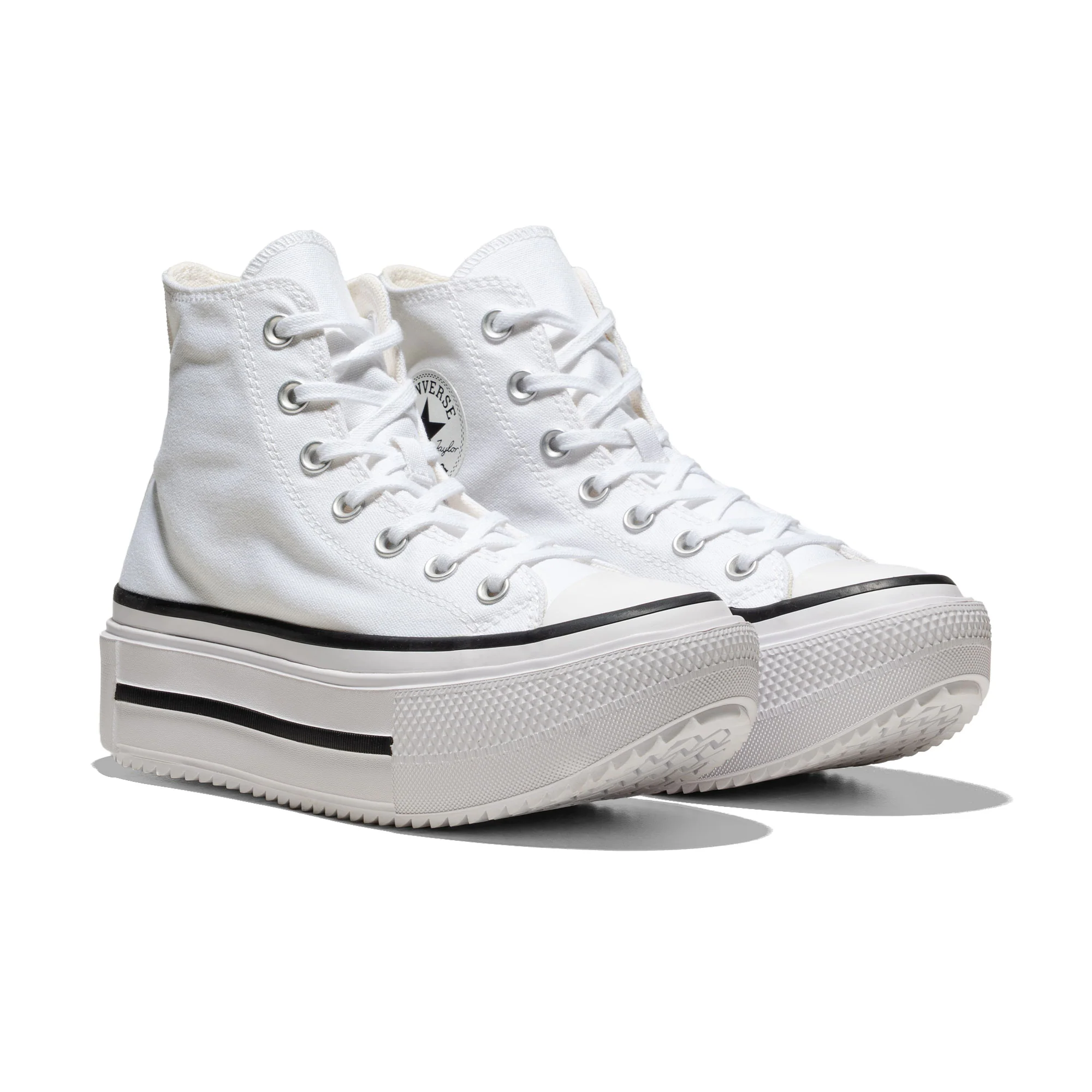 Converse Chuck Taylor All Star Lift Double Stack Hi White/Bl - Image 2