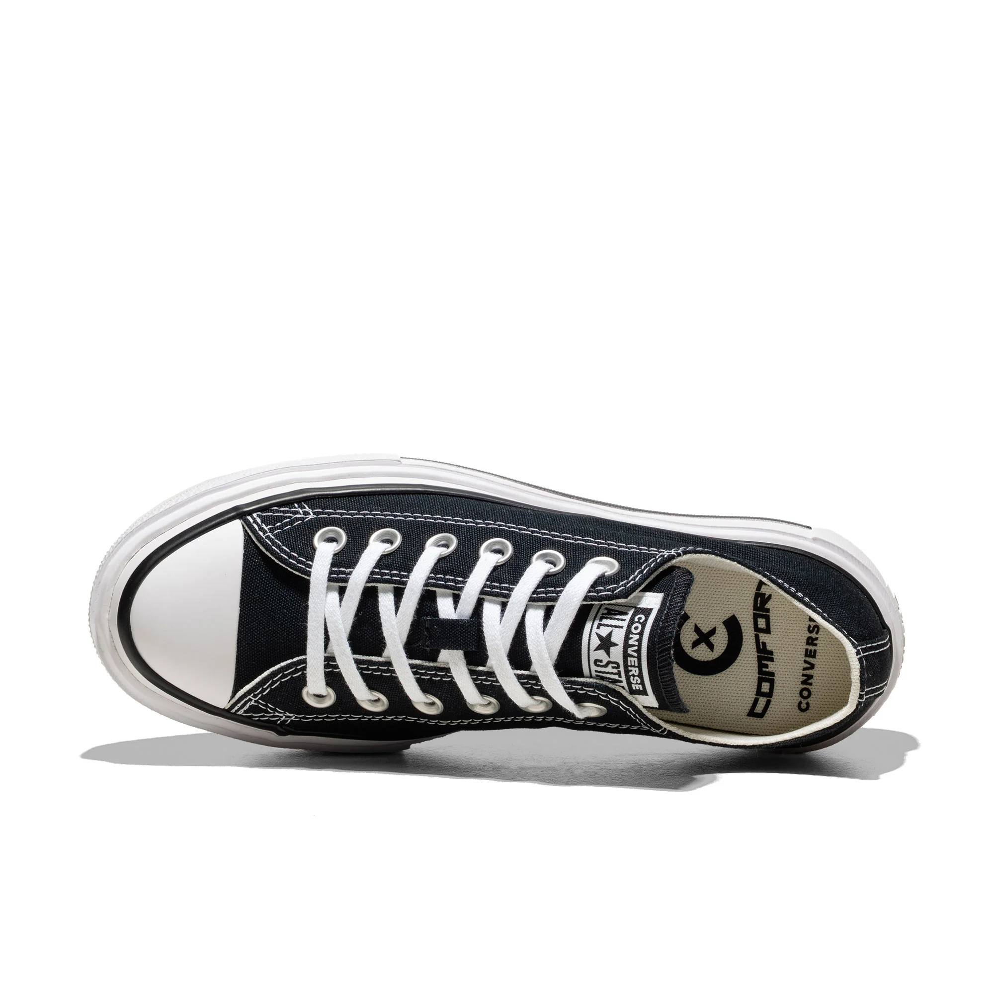 Converse Chuck Taylor All Star Lift Double Stack Ox Black/Wh - Image 5