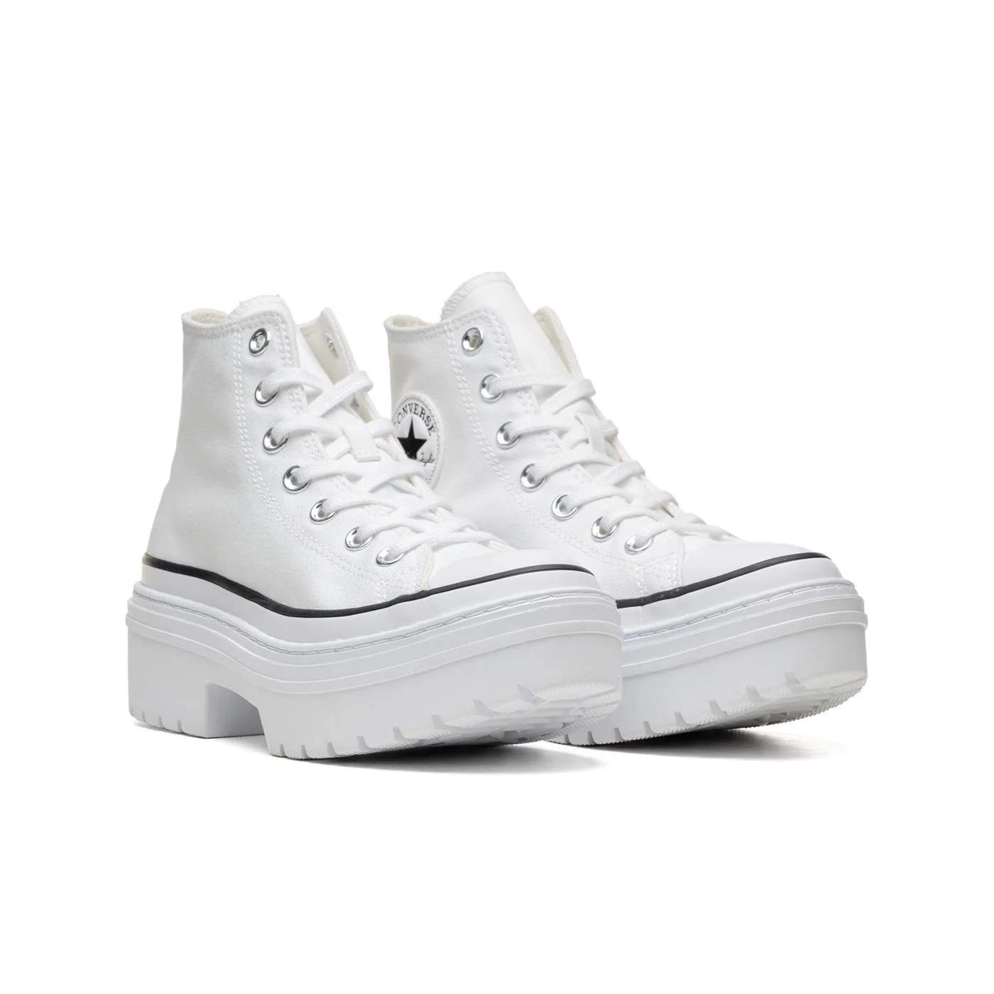 Converse CT All Star Lugged Heel Hi White/Black/Egret - Image 3