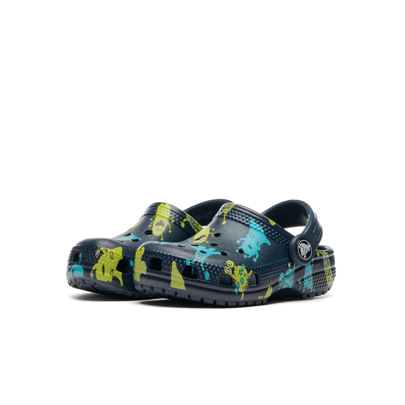 Crocs Kids Classic Monster Print Clog Navy - Image 3
