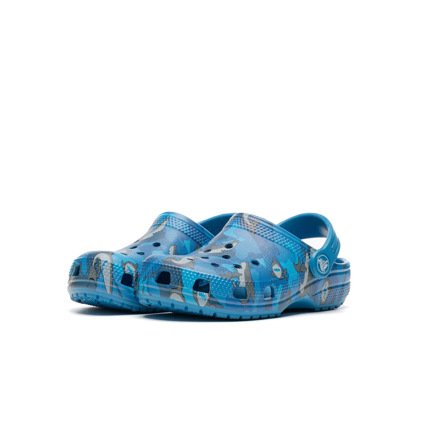 Crocs Kids Classic Shark Clog Prep Blue - Image 3
