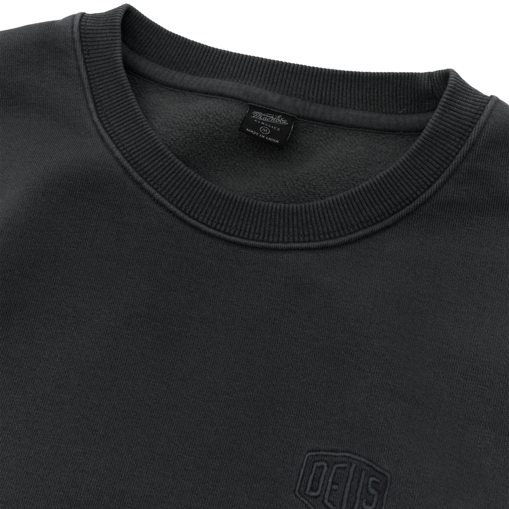 Deus Ex Machina Shield Garment Dyed Crew Black - Image 2