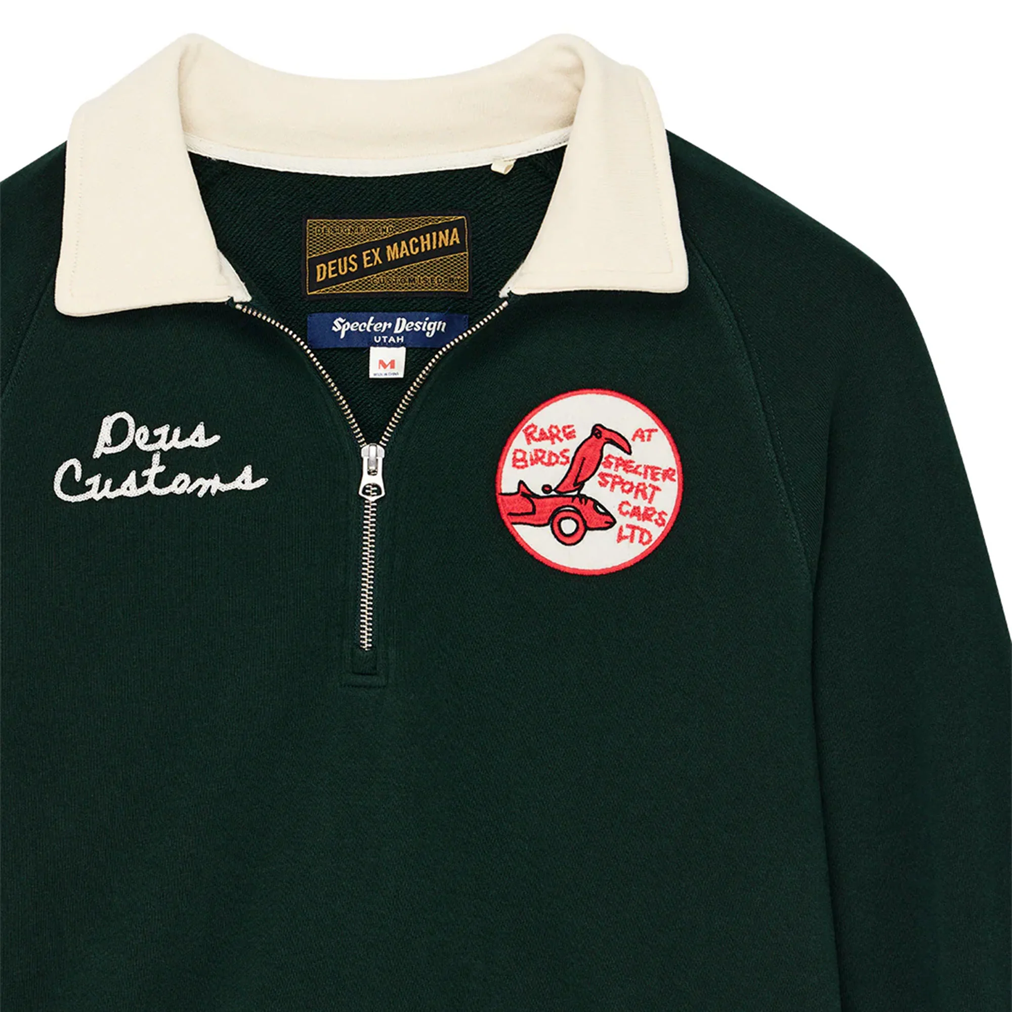 Deus Ex Machina Specter Zip Sweat Racing Green - Image 3