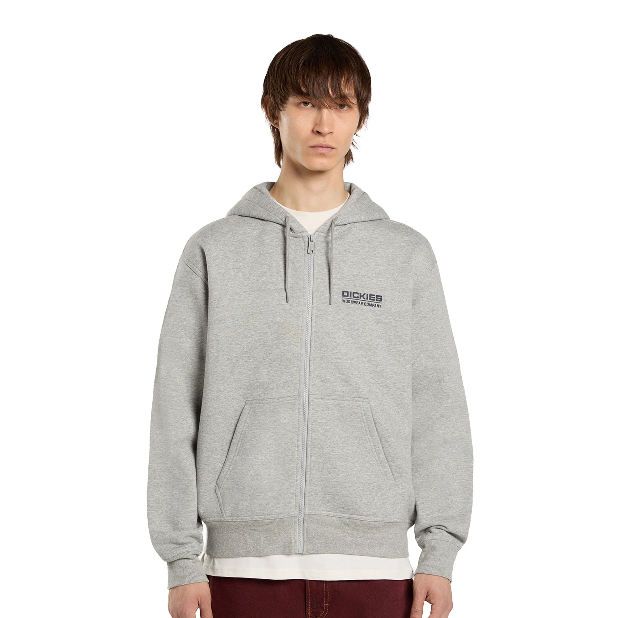 Dickies Bolivar FZ Hoodie Grey Melange - Image 2