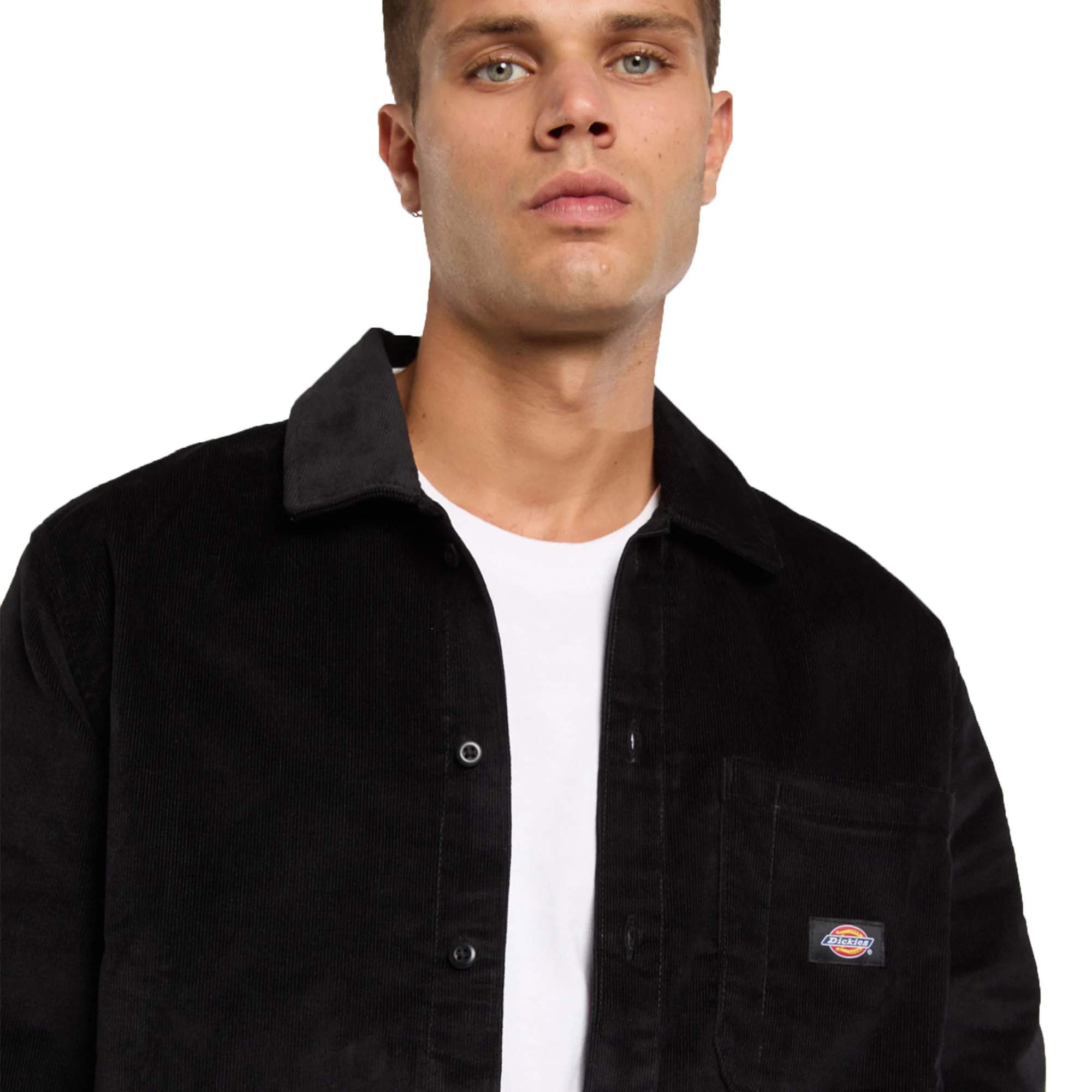 Dickies Corduroy Shirt LS Black - Image 3