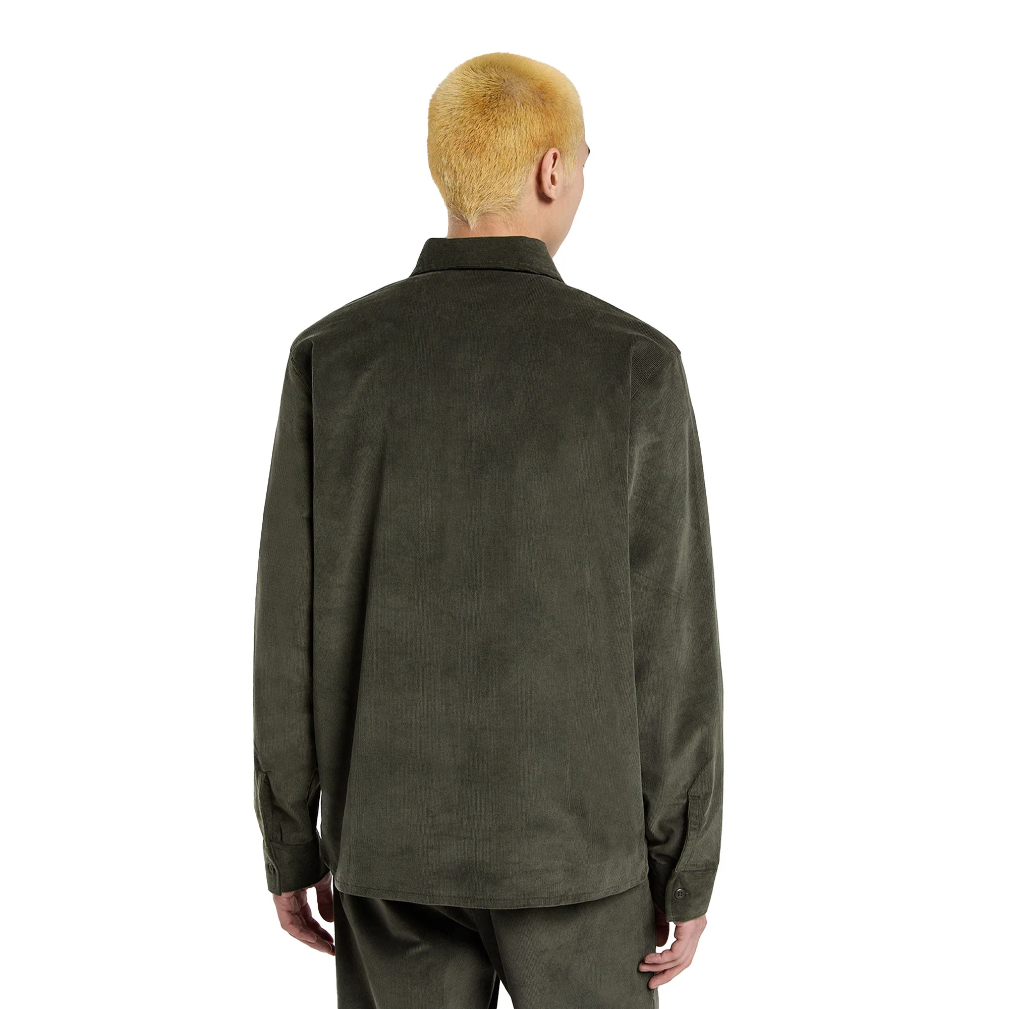 Dickies Corduroy Shirt LS Olive Green - Image 2
