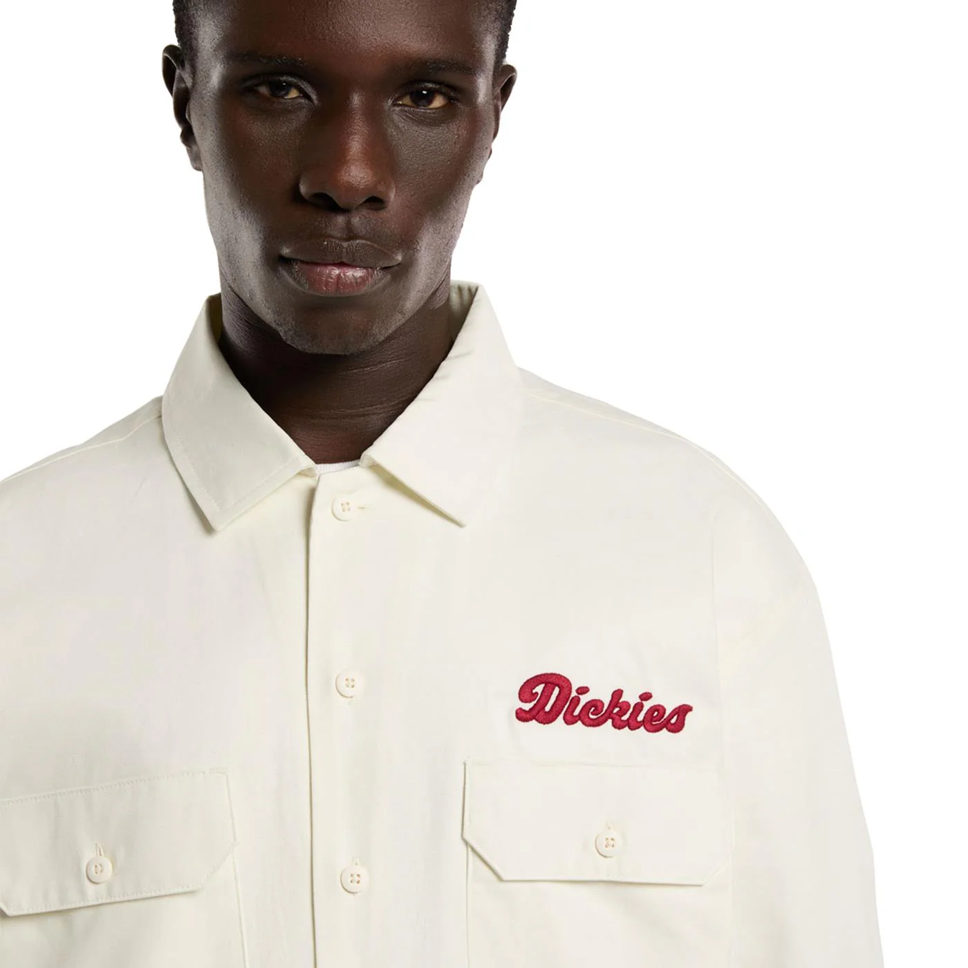 Dickies Lewistown LS Shirt Egret - Image 4