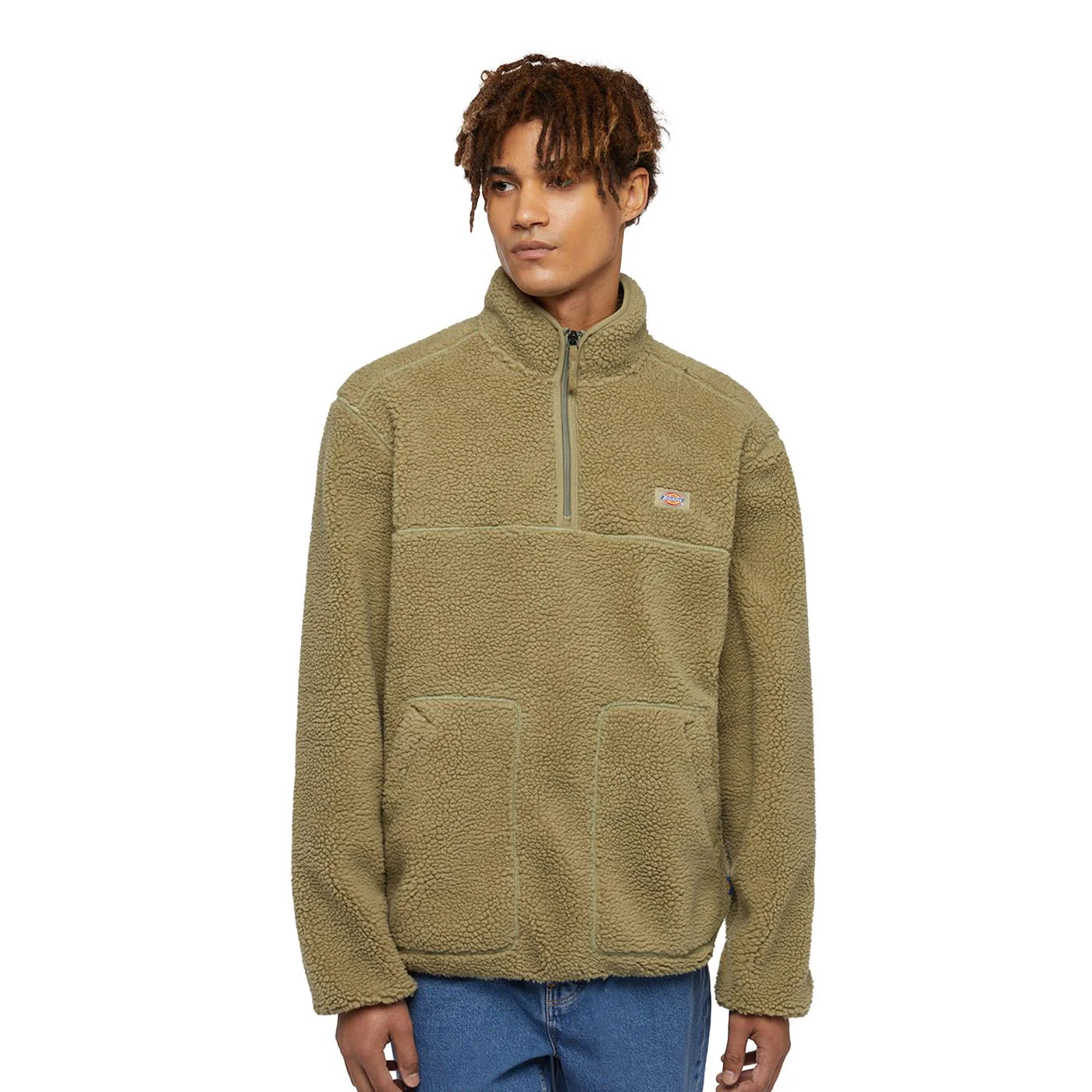Dickies Mount Hope Quarter Zip Fleece Jacket Imperial Green