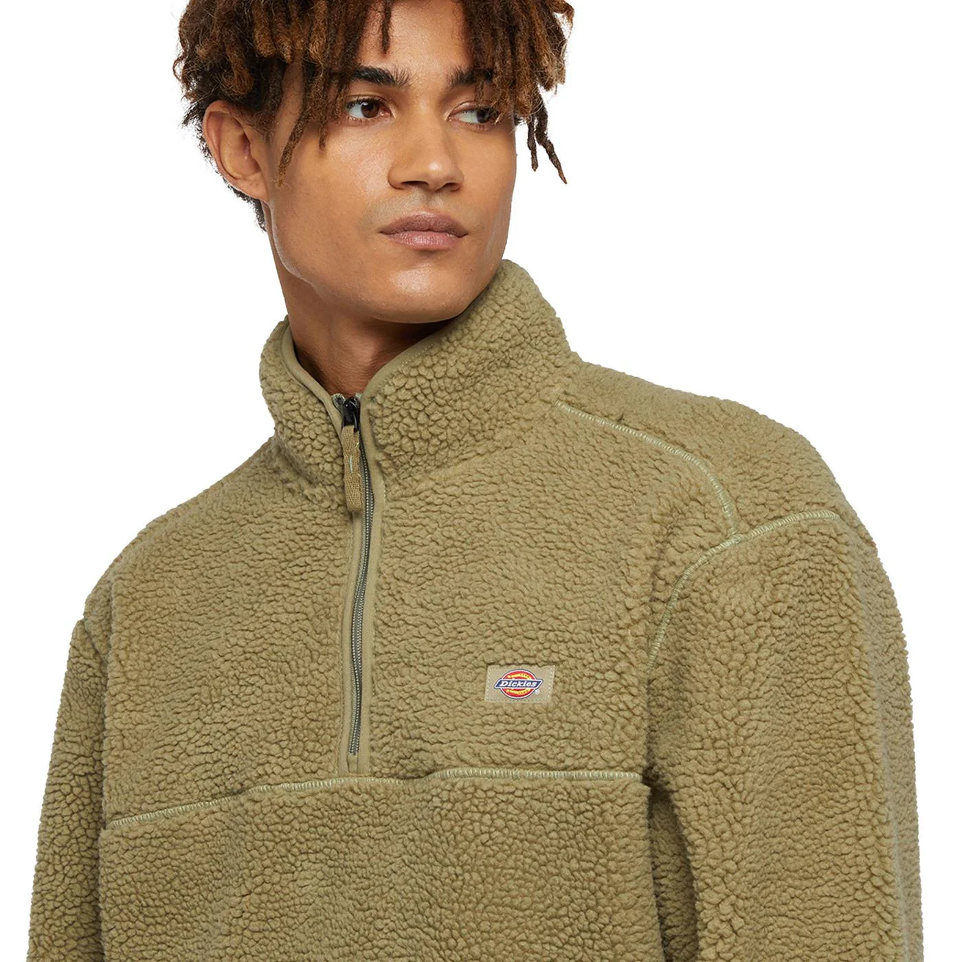 Dickies Mount Hope Quarter Zip Fleece Jacket Imperial Green - Image 3