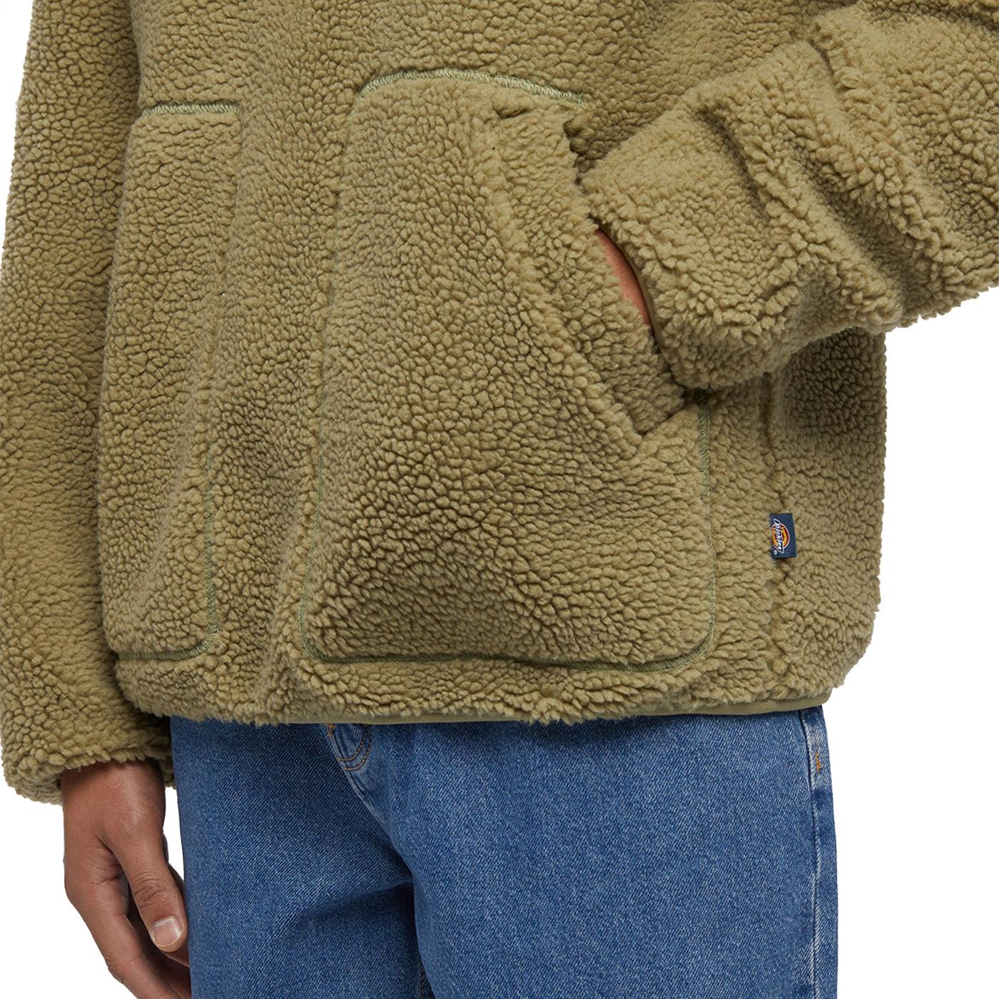 Dickies Mount Hope Quarter Zip Fleece Jacket Imperial Green - Image 4
