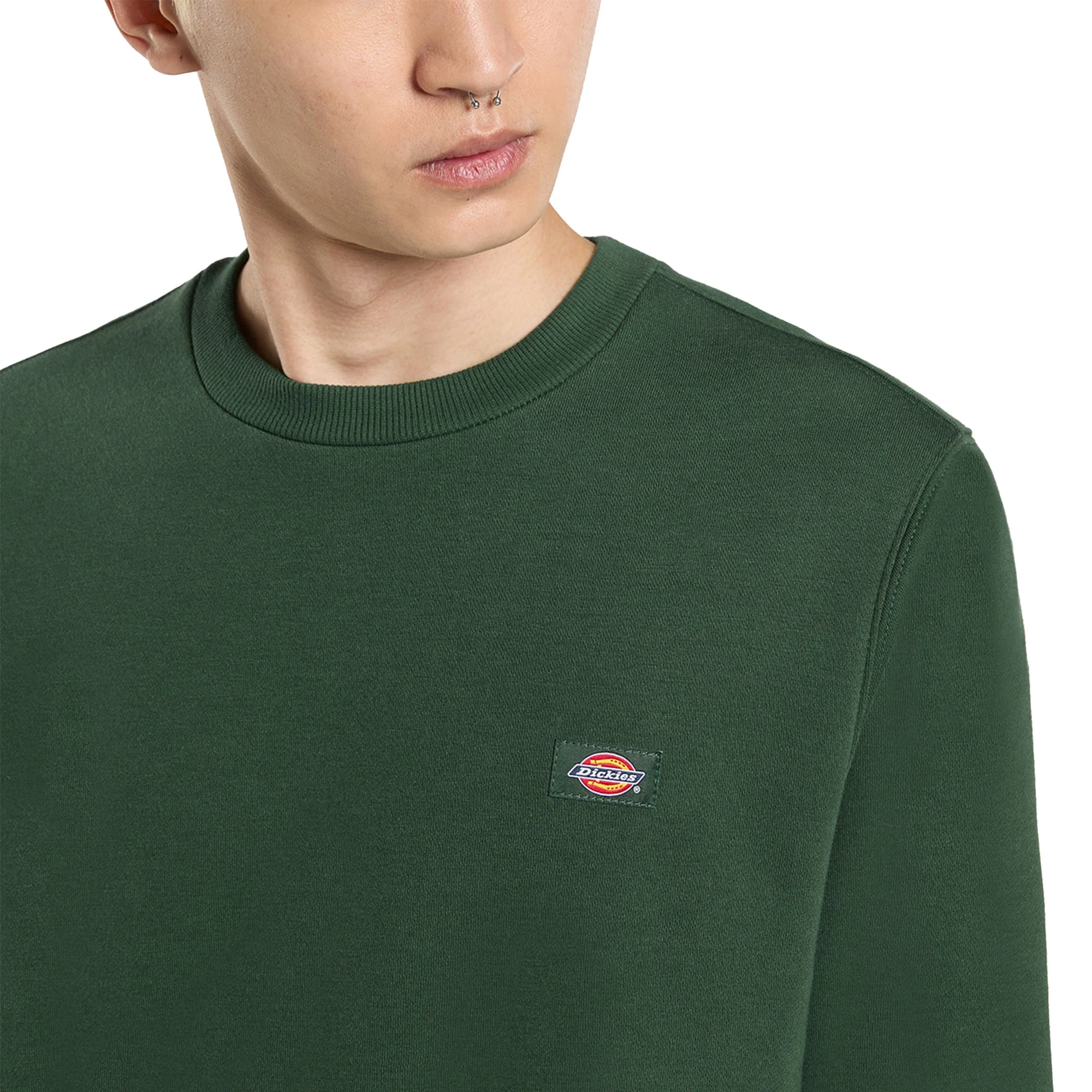 Dickies Oakport Crew Sweat Pine Needle Green - Image 3