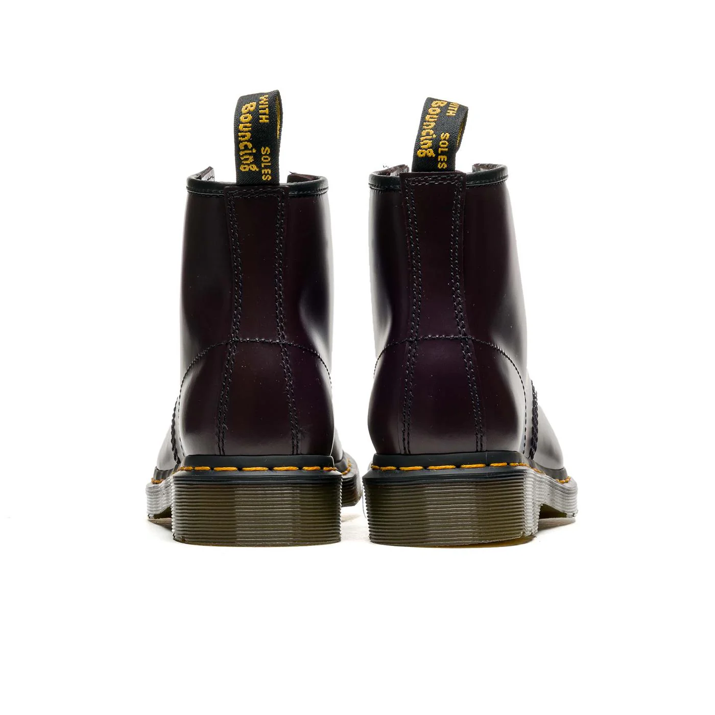 Dr. Martens 101 Yellow Stitch Burgundy Smooth - Image 4