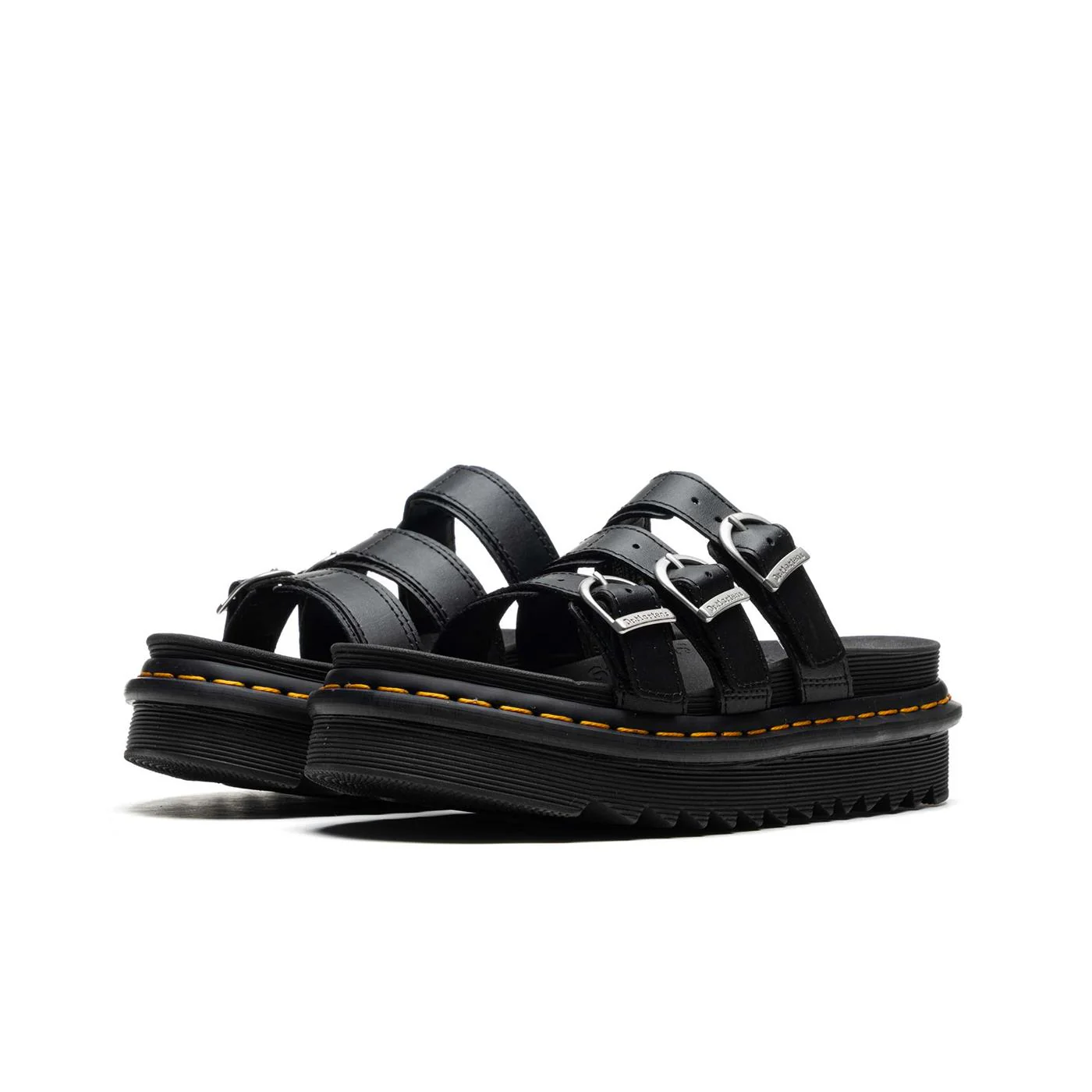 Dr. Martens Blaire Slide Black Hydro Leather - Image 3