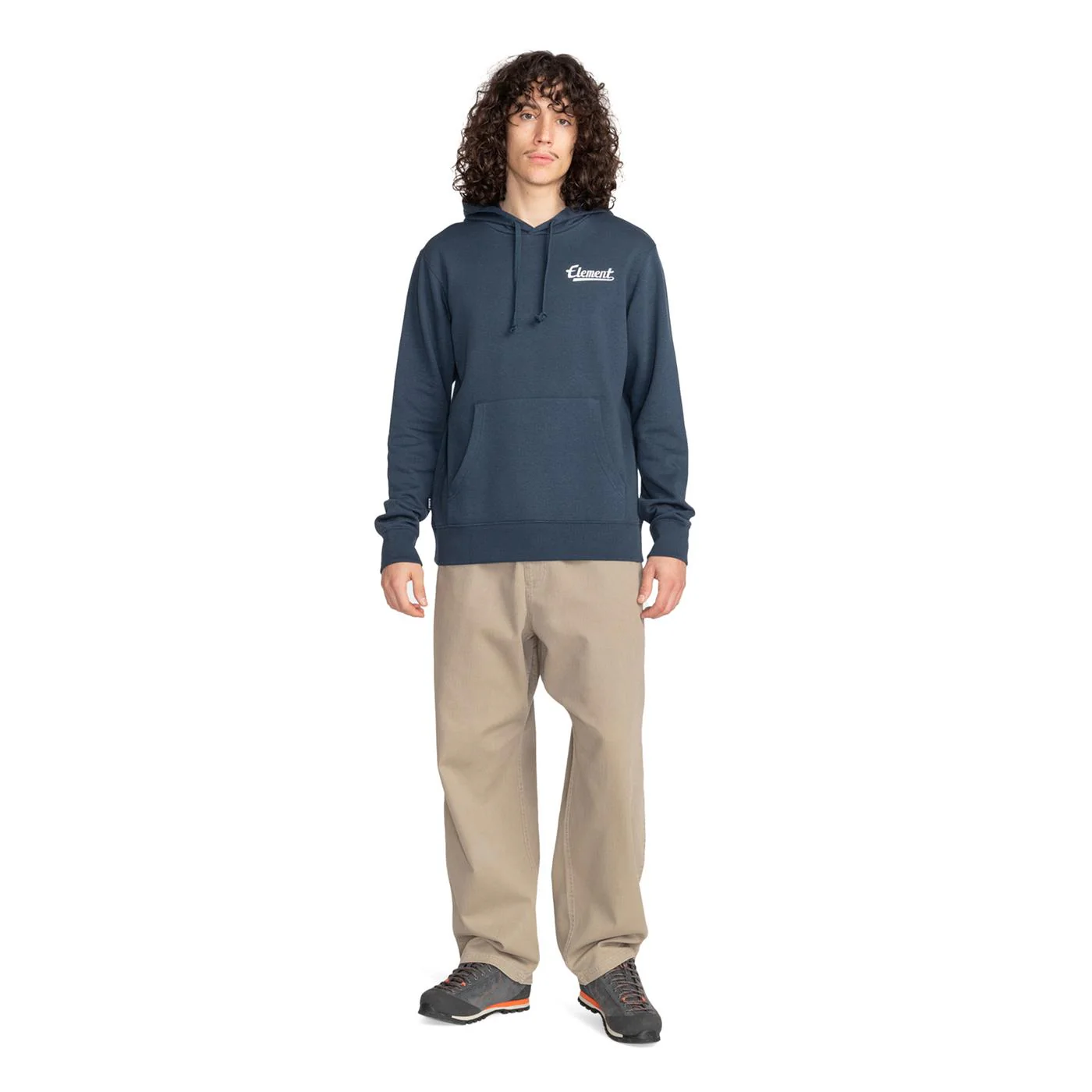 Element Script Chest Hood Sweat Eclipse Navy - Image 3