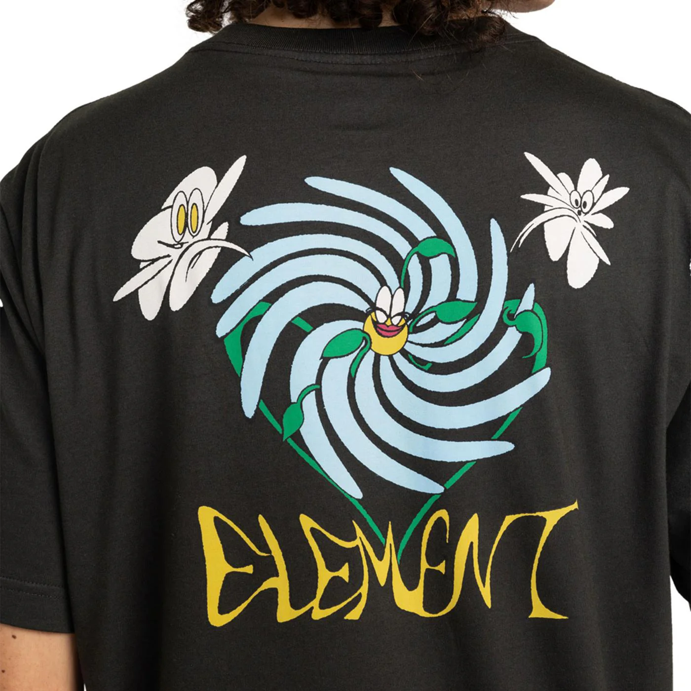 Element Smile T-Shirt Off Black - Image 3