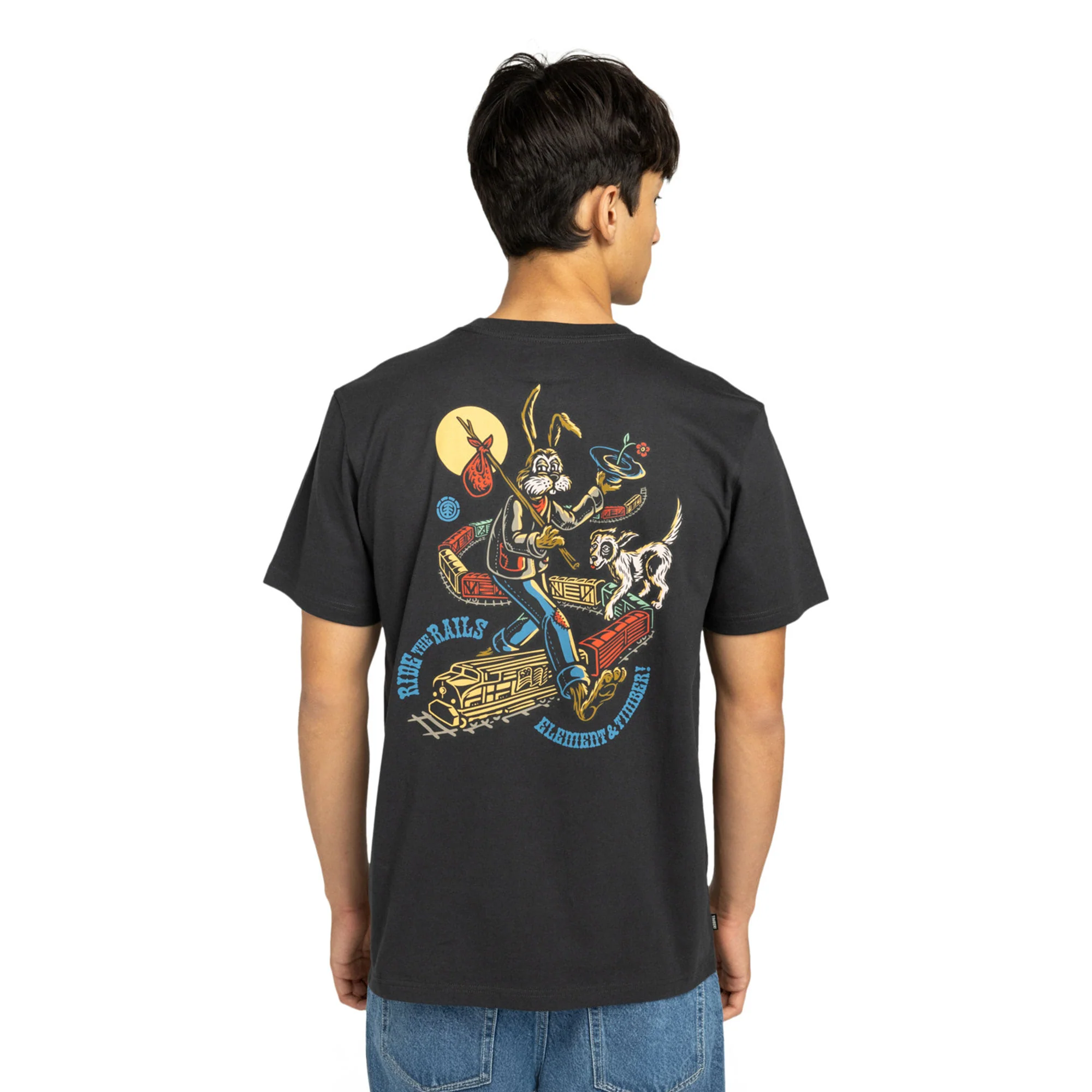 Element Timber On Track T-Shirt Off Black