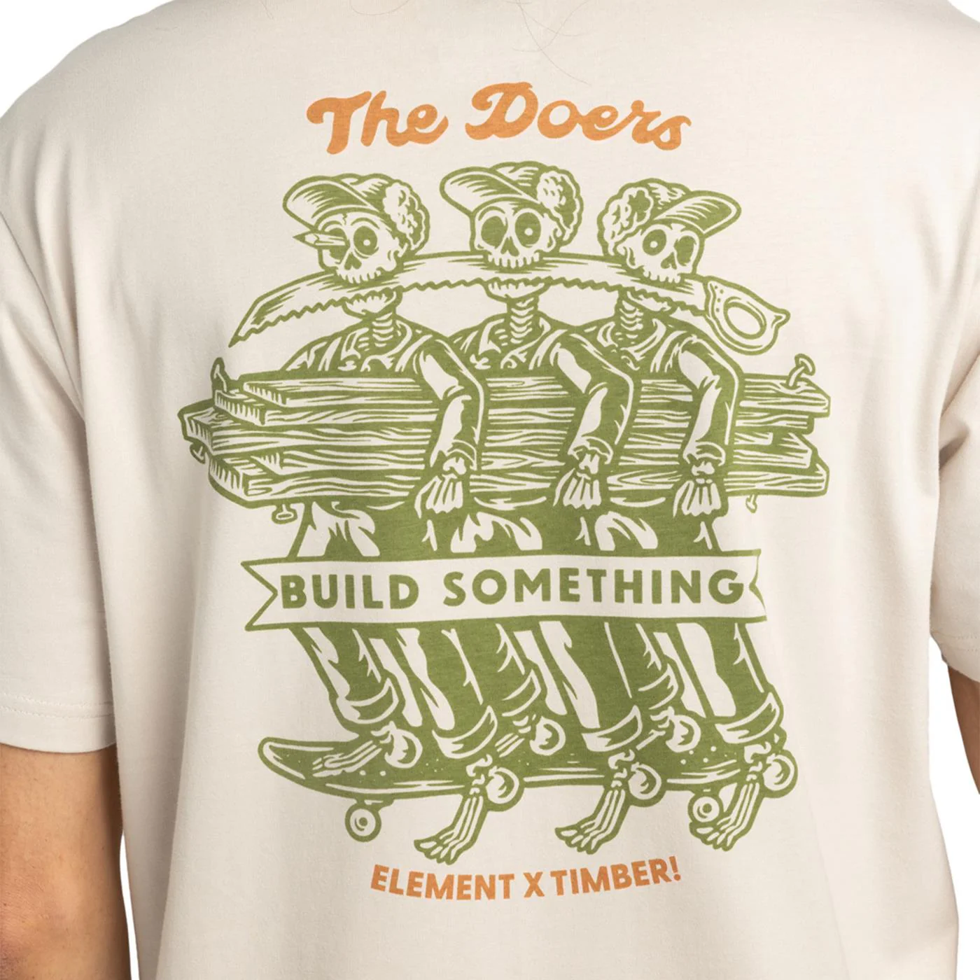 Element Timber Skeleton T-Shirt Oat Milk - Image 4