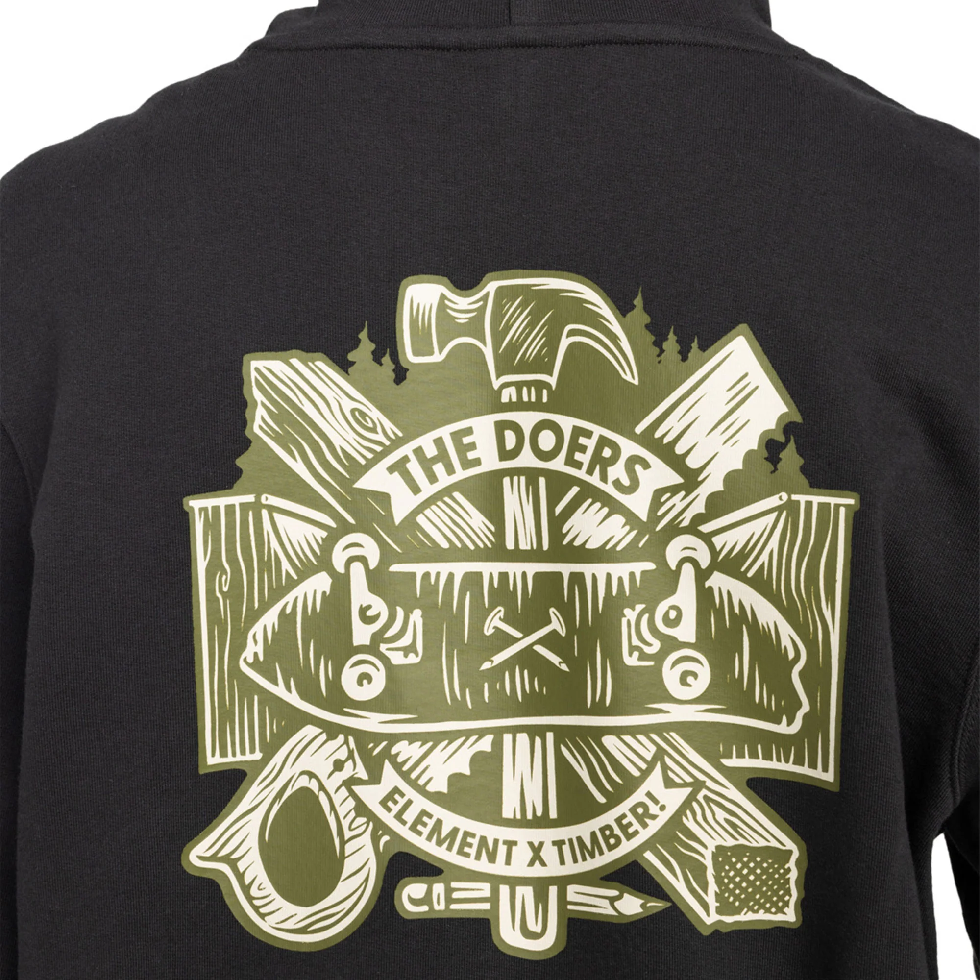 Element Timber Supply Hoodie Off Black - Image 3