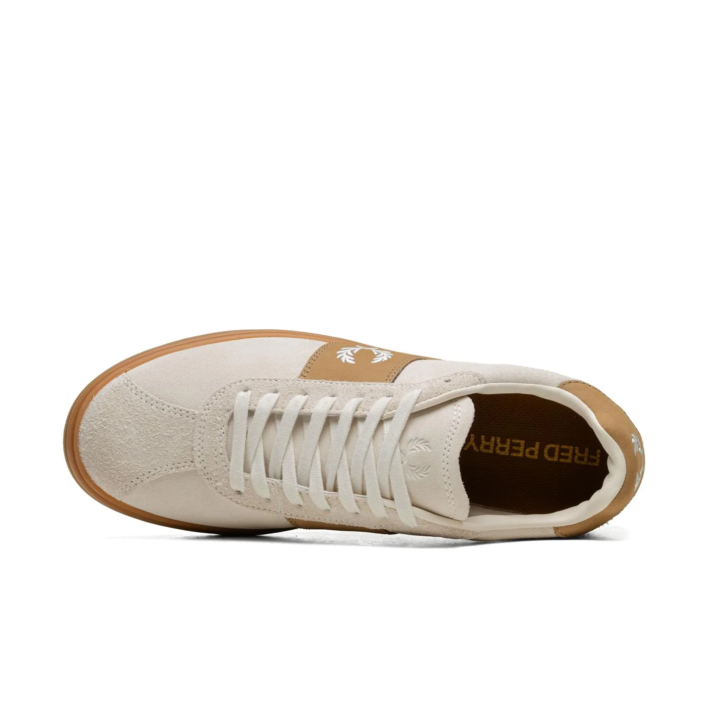 Fred Perry B4 Suede Ecru/Snow White - Image 5