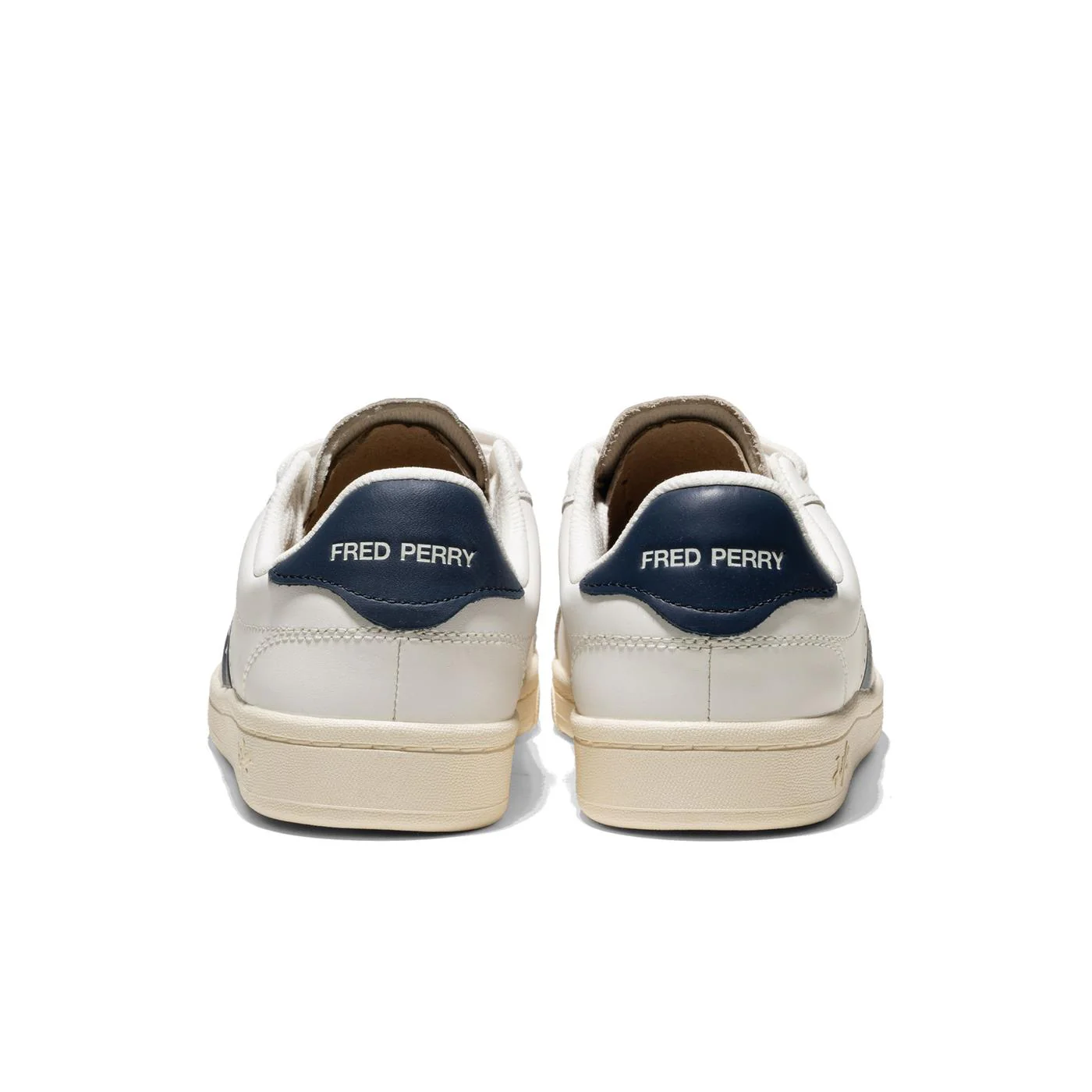 Fred Perry B721 Leather Perf/Branded Snow White/Snow White - Image 4