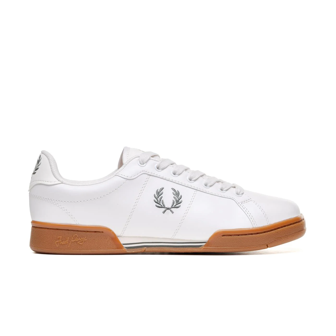 Fred Perry B722 Leather Snow White/Field Green