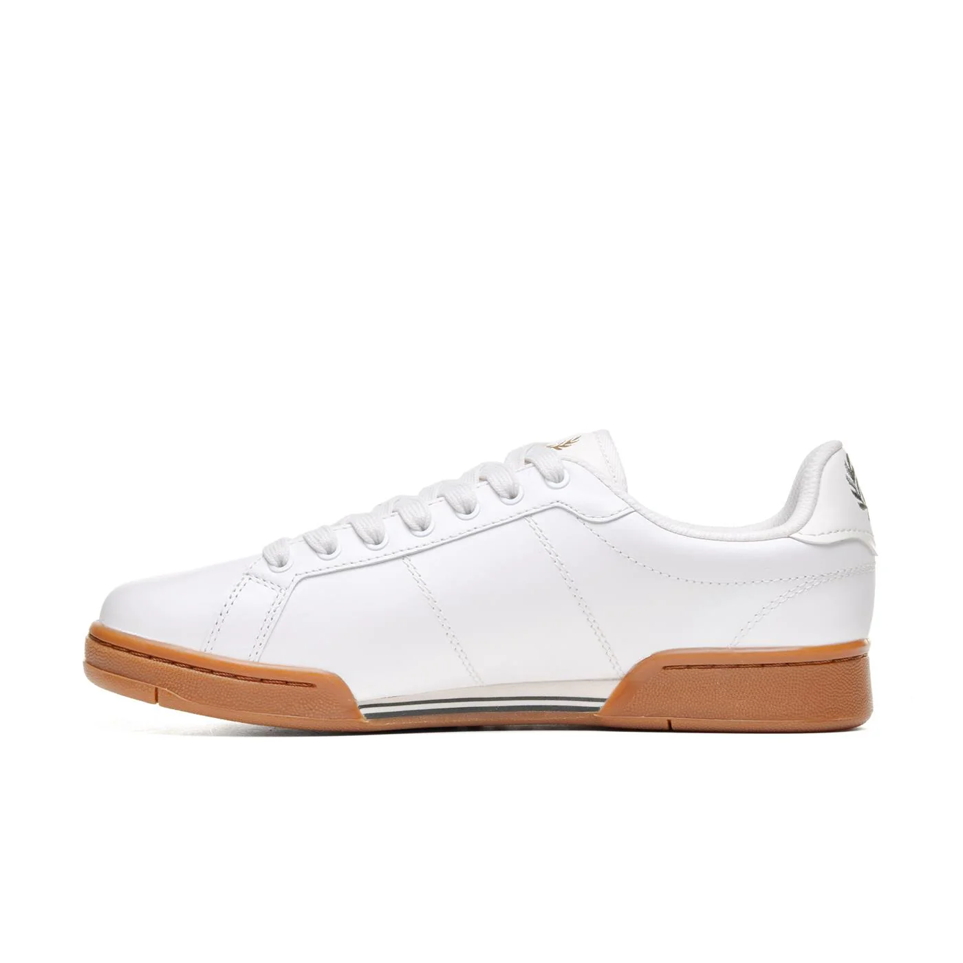 Fred Perry B722 Leather Snow White/Field Green - Image 2