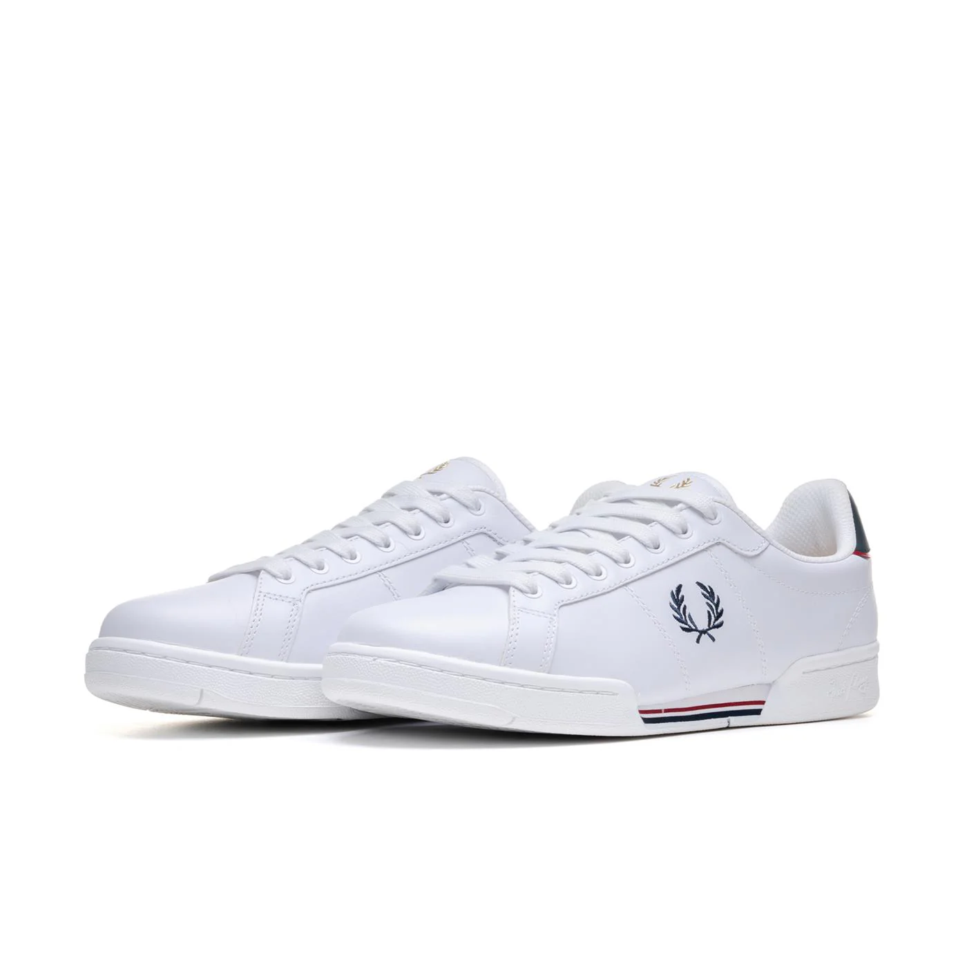 Fred Perry B722 Leather White/Navy - Image 3