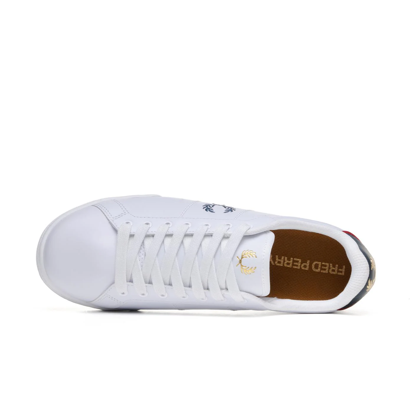 Fred Perry B722 Leather White/Navy - Image 5