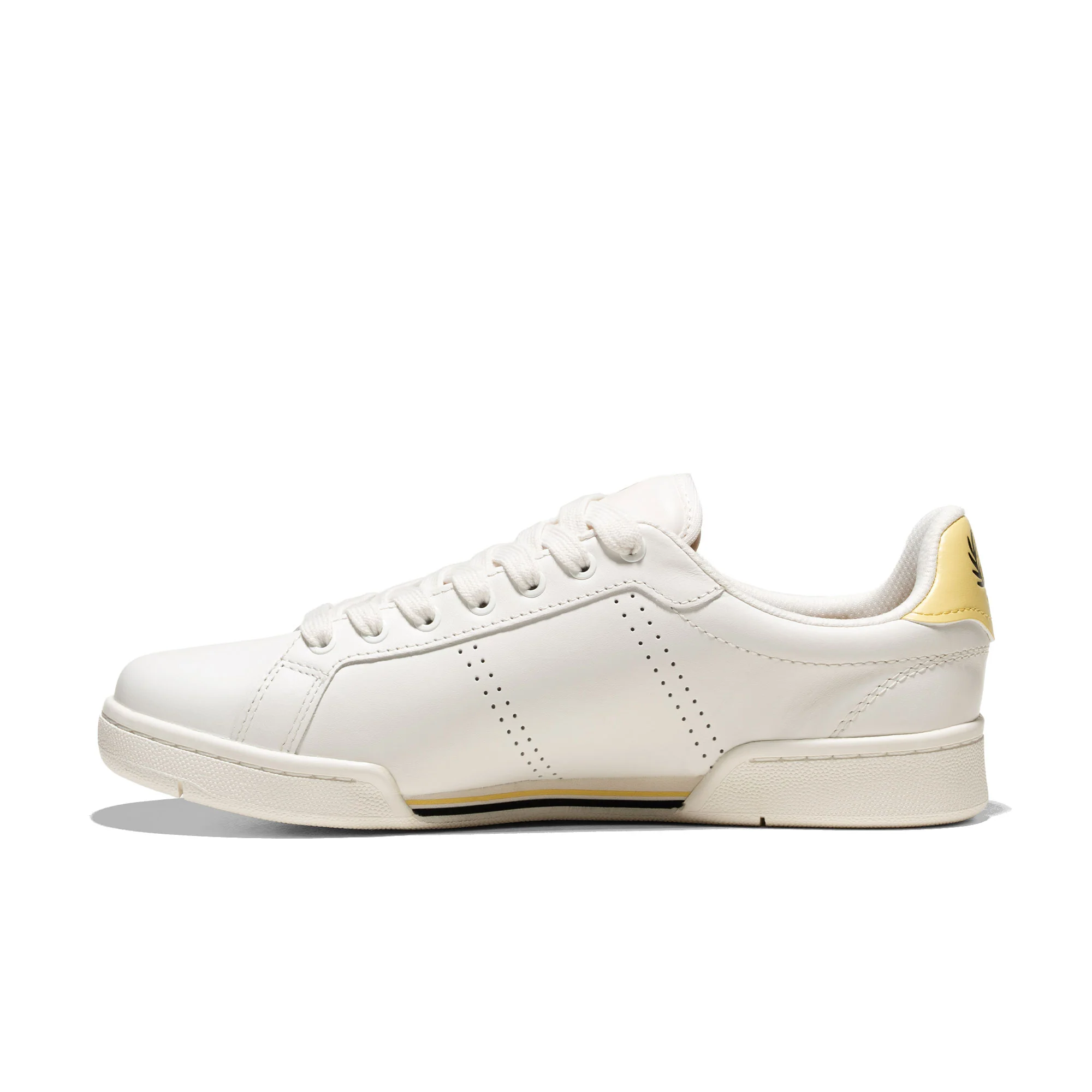 Fred Perry B722 Leather/Branded Snow White - Image 3