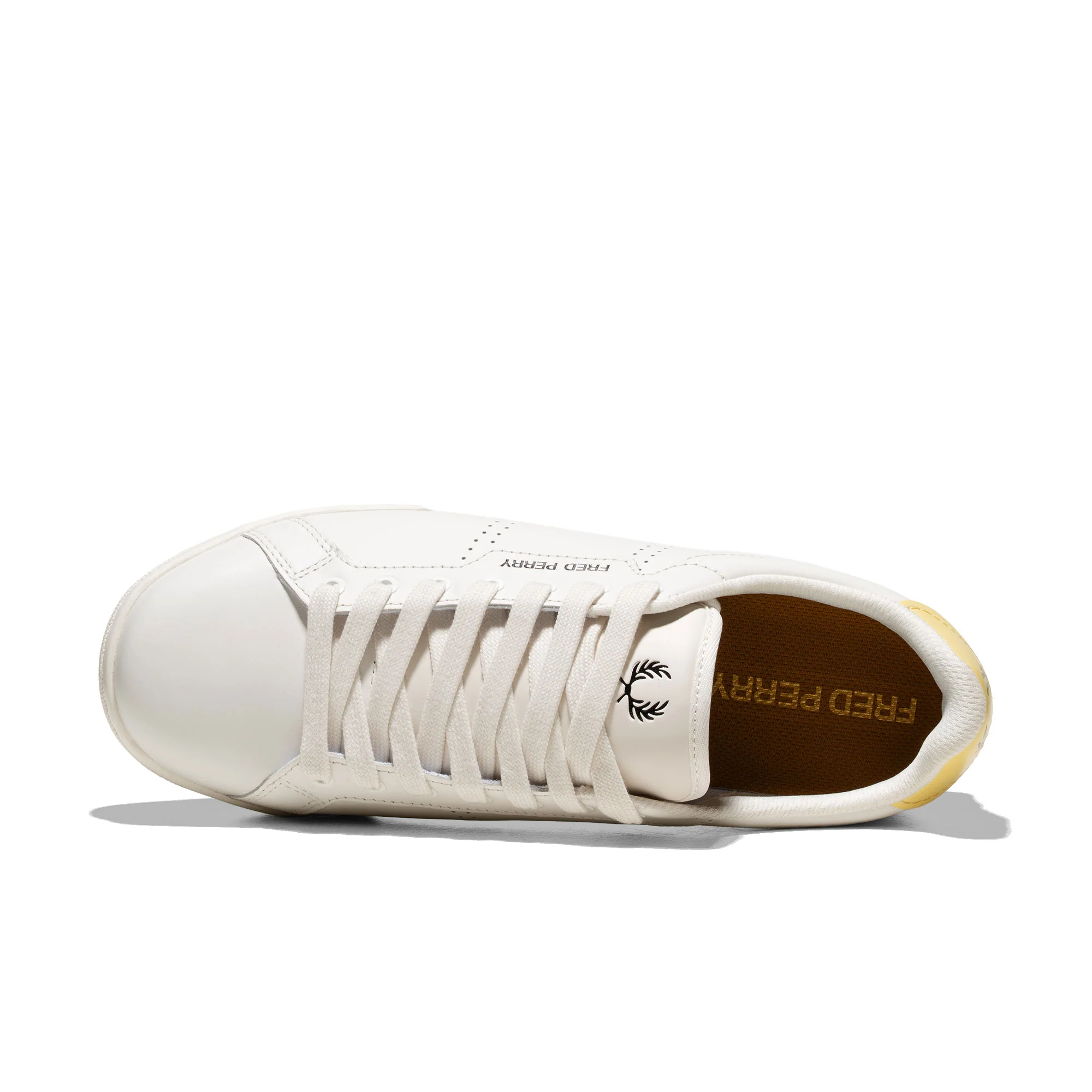 Fred Perry B722 Leather/Branded Snow White - Image 5