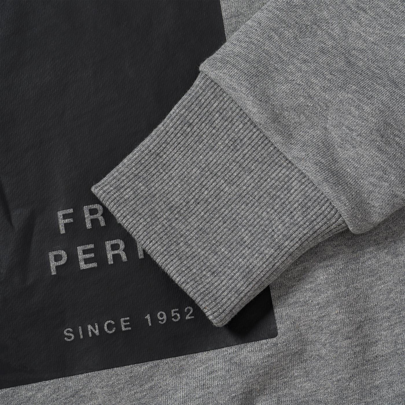 Fred Perry Block Print Sweatshirt Steel Marl - Image 4