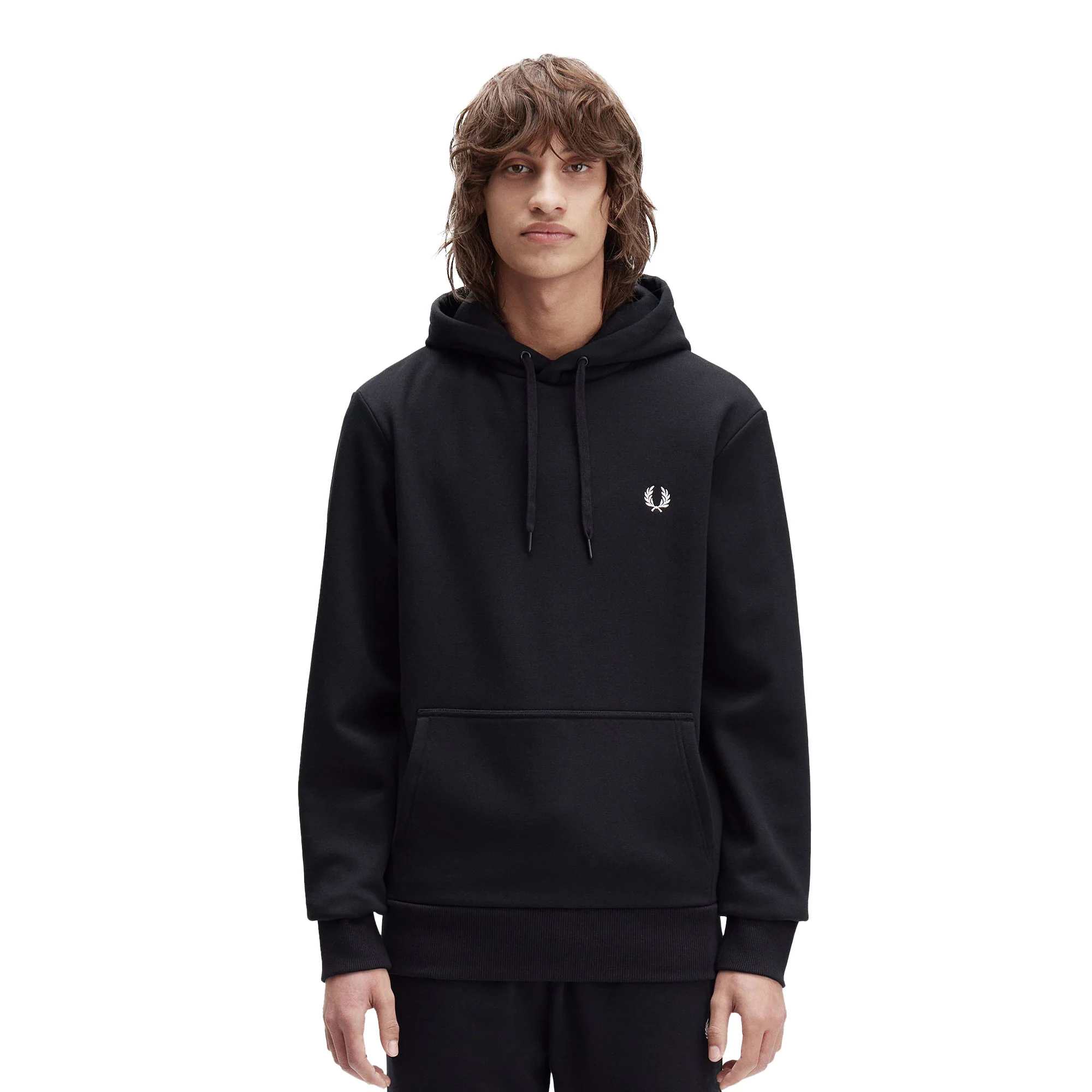 Fred Perry Bold Branding Hooded Sweatshirt Black