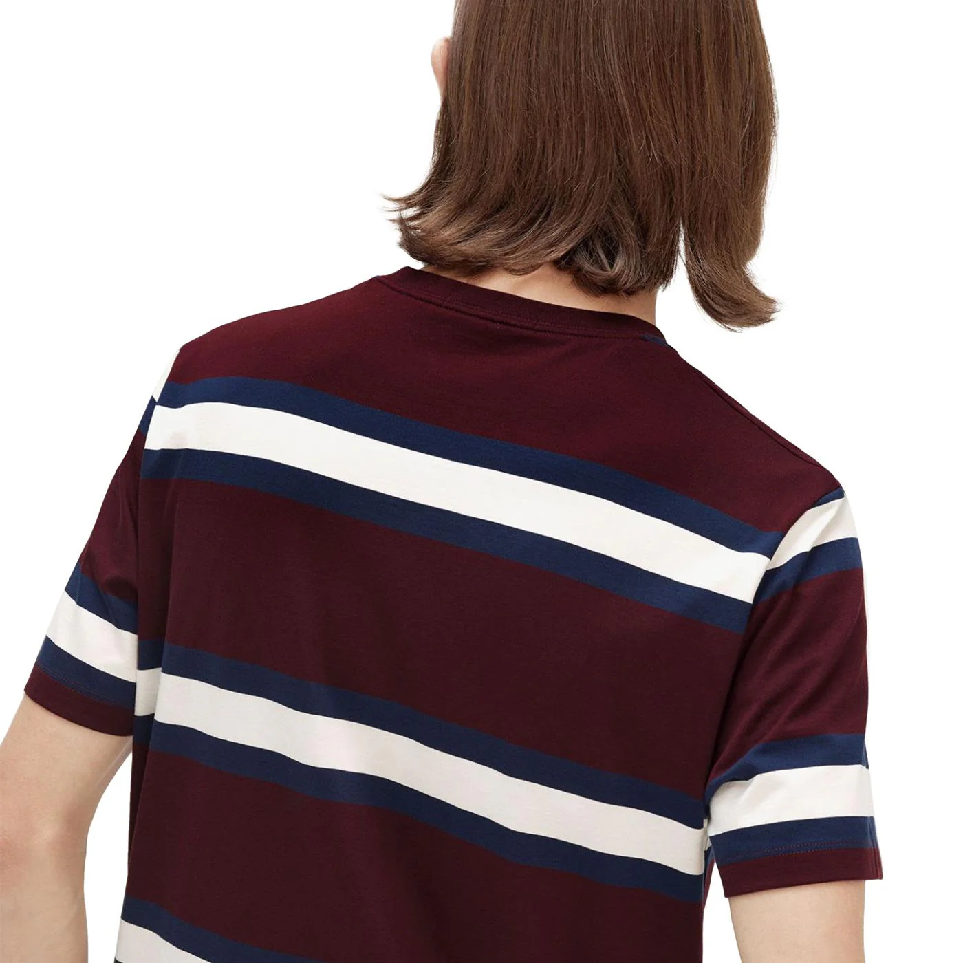 Fred Perry Bold Stripe T-Shirt Oxblood - Image 3