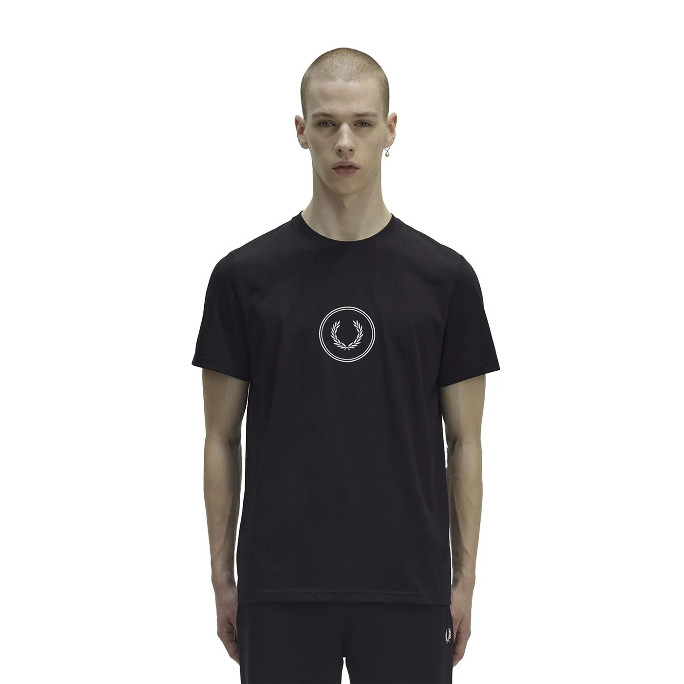Fred Perry Circle Branding T-Shirt Black