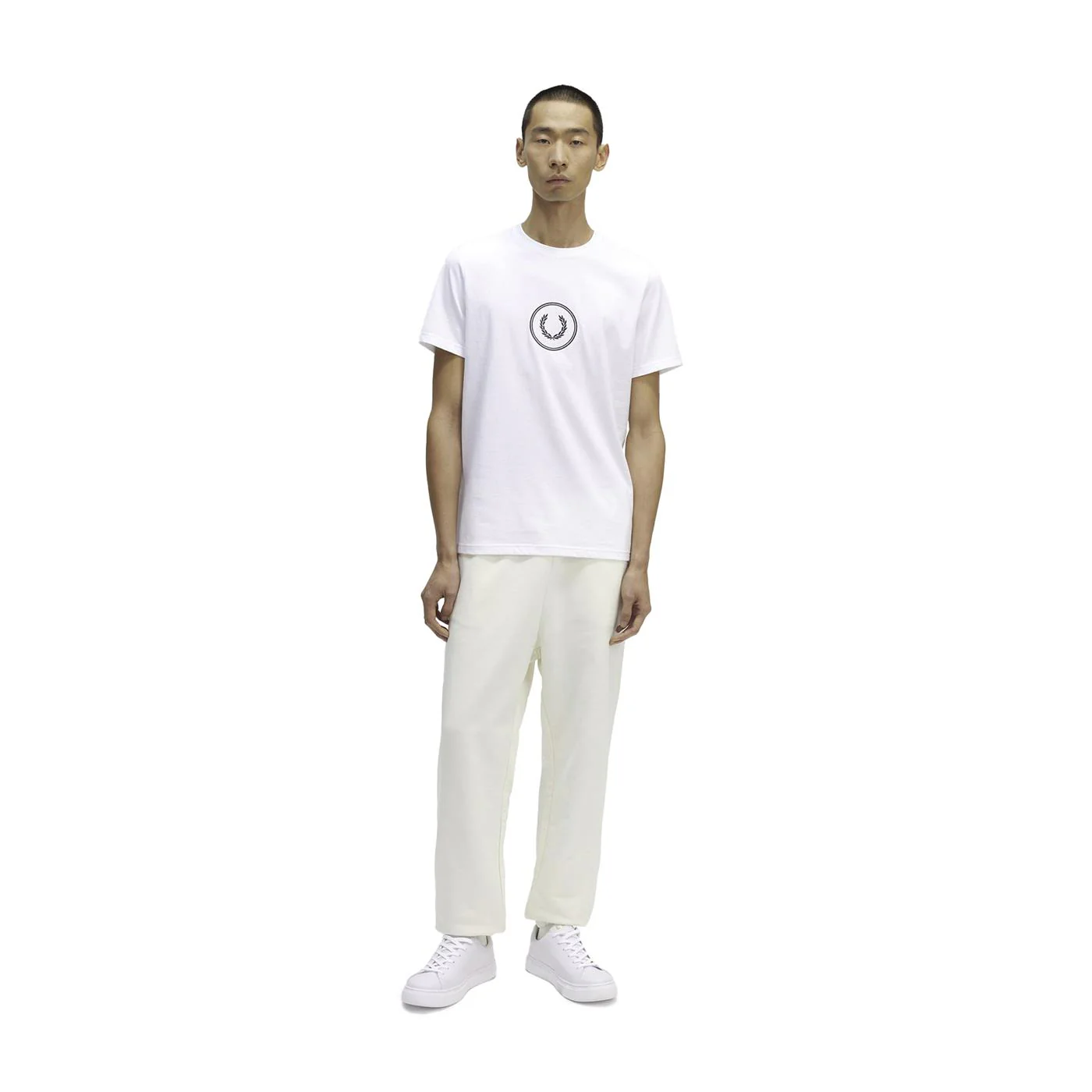 Fred Perry Circle Branding T-Shirt White - Image 3