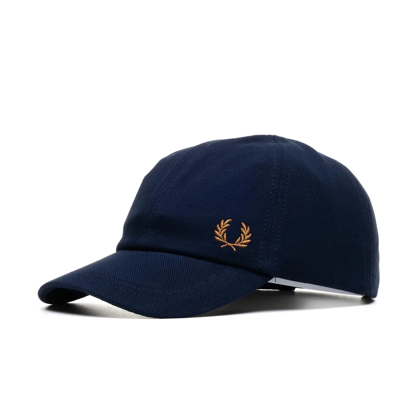 Fred Perry Classic Piqué Cap Navy/Dark Caramel - Image 2