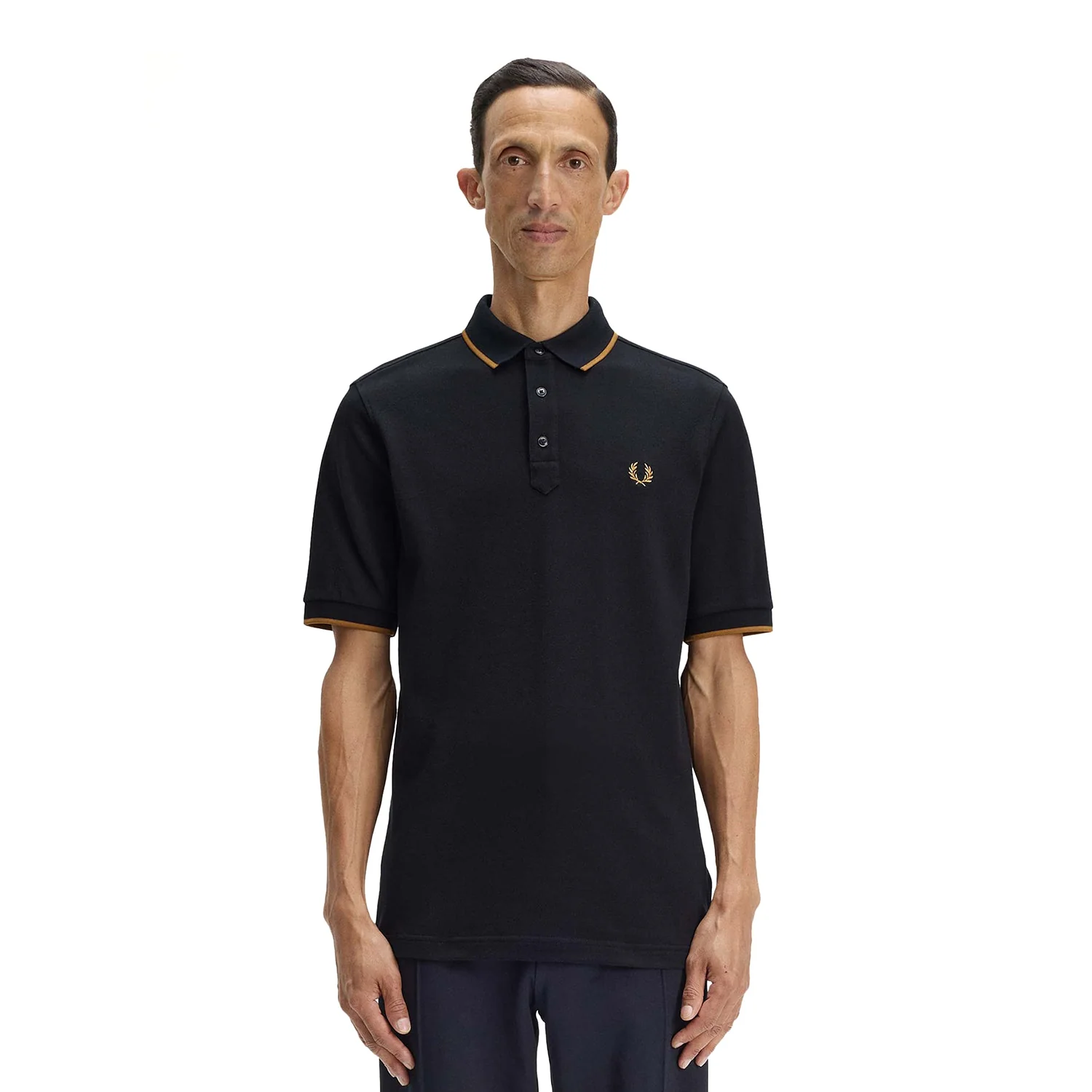 Fred Perry Collar Stand Polo Shirt Black